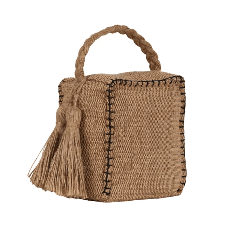 Haven & Space Berry ACCESSORIES 12x15cm Stitch Jute Door Stop