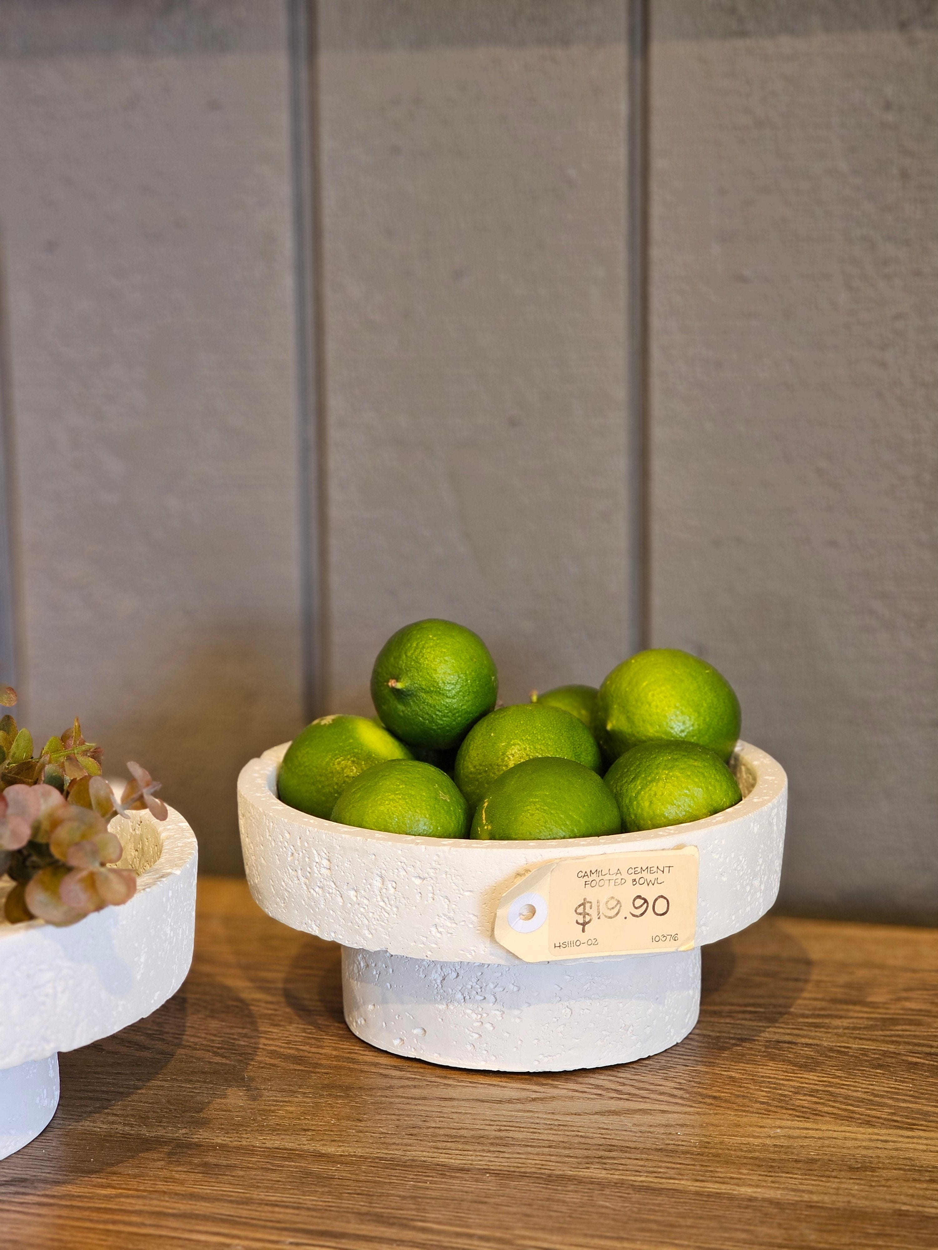 Haven & Space Berry ACCESSORIES Camilla Cement Footed Bowl