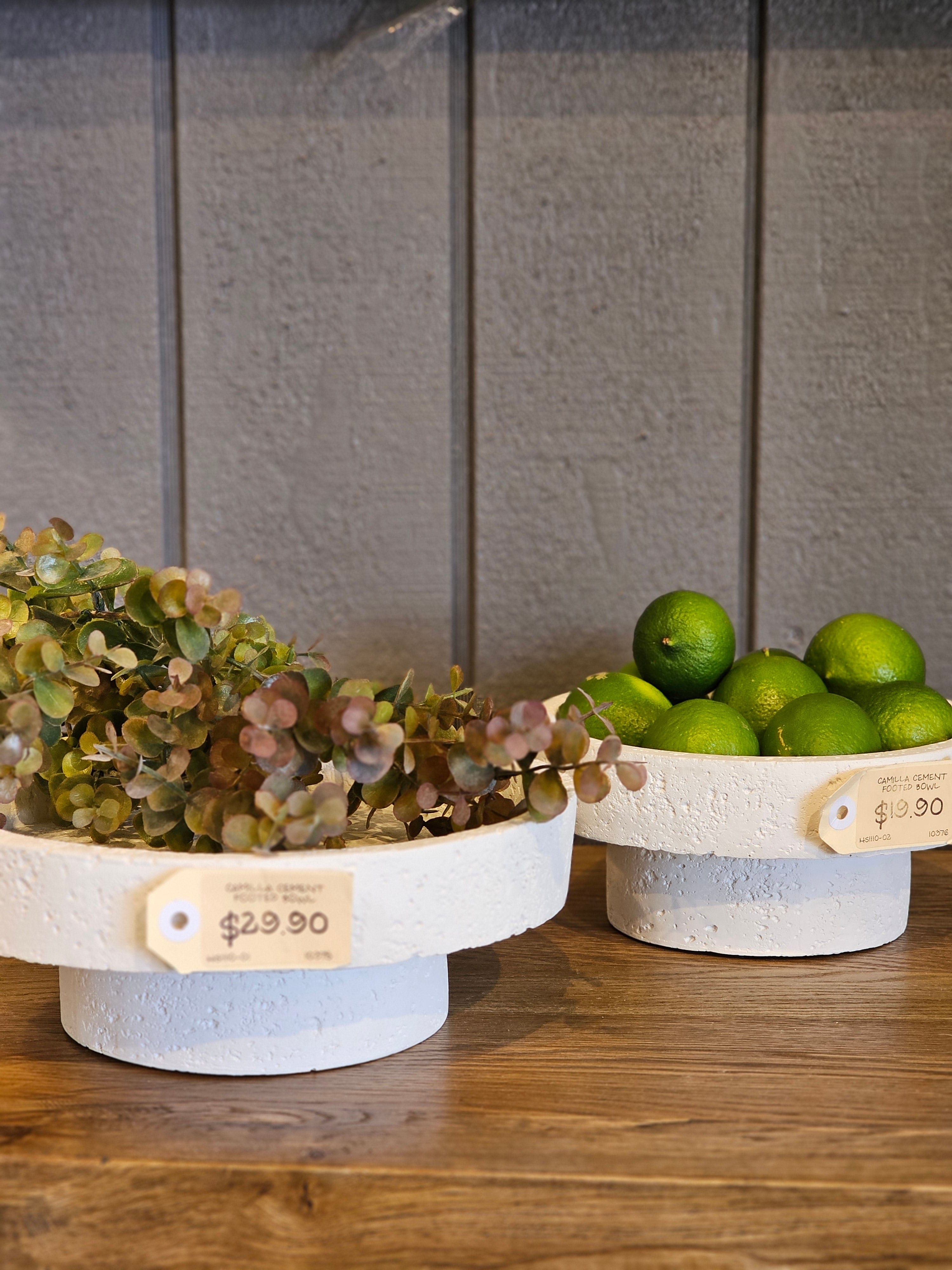 Haven & Space Berry ACCESSORIES Camilla Cement Footed Bowl