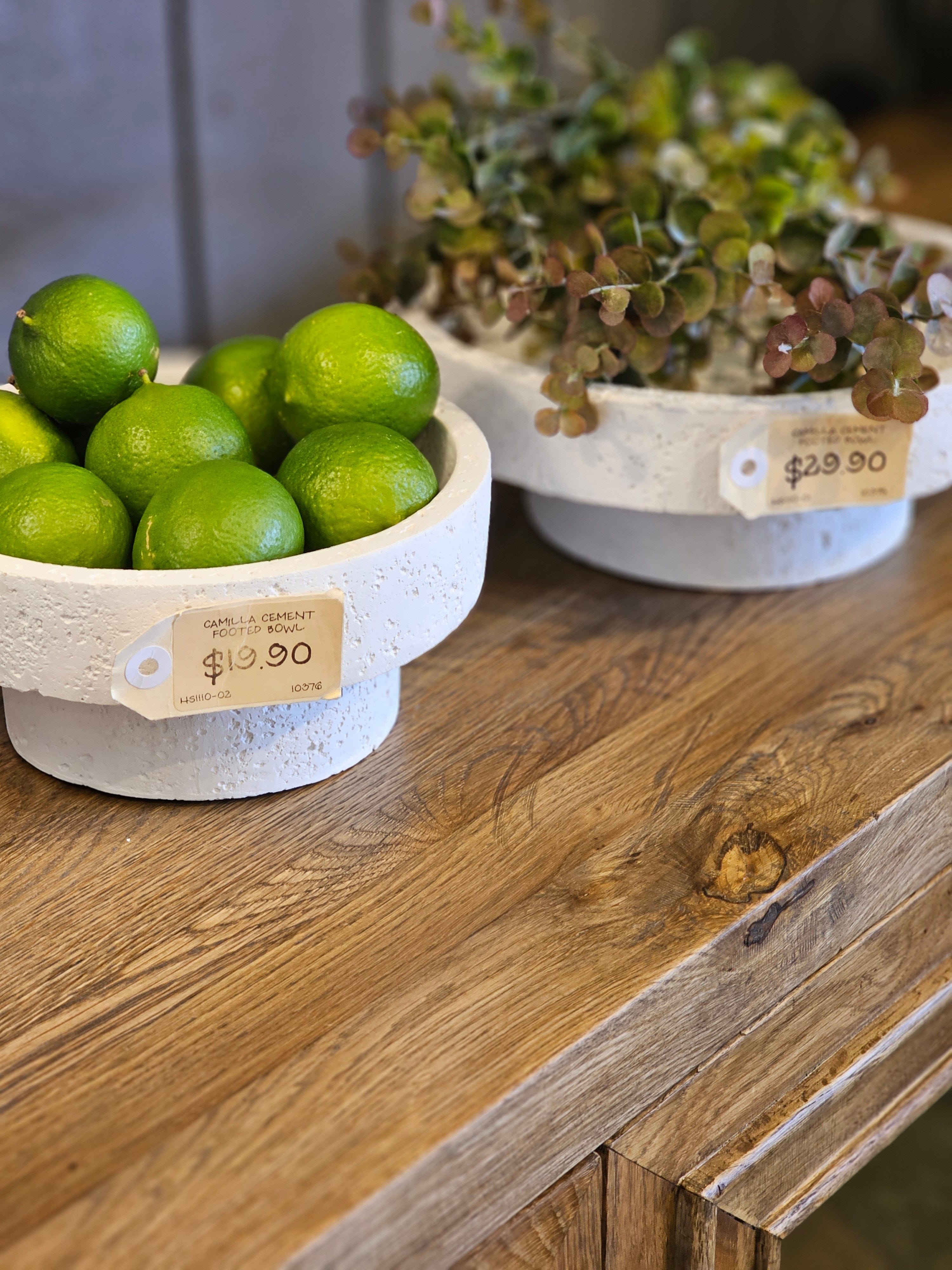 Haven & Space Berry ACCESSORIES Camilla Cement Footed Bowl