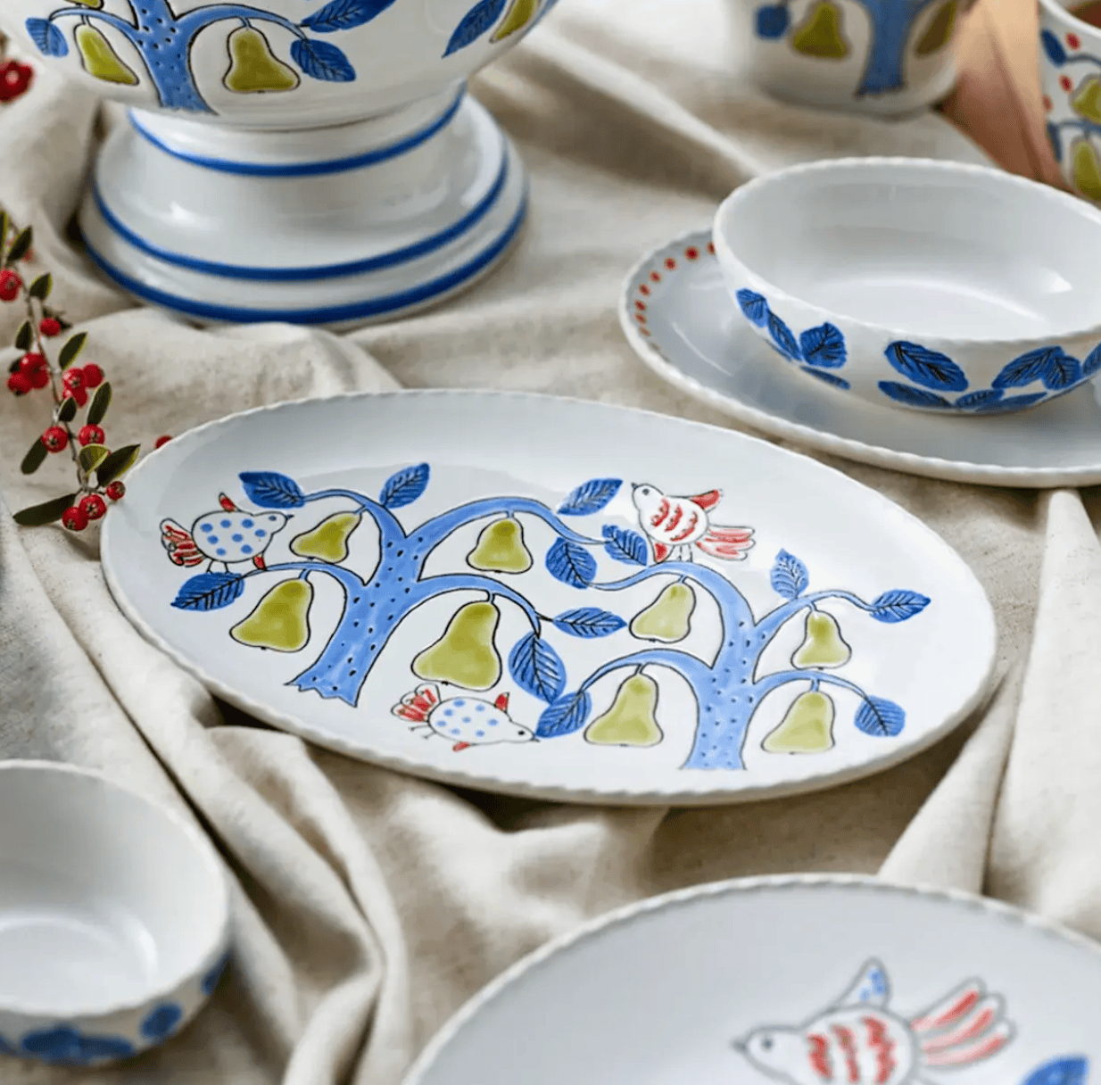 Haven & Space Berry ACCESSORIES Joie Oval Bowl