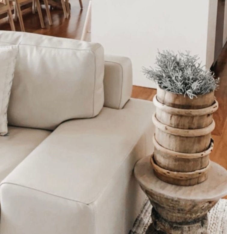 Haven & Space Berry ACCESSORIES Natural Round Wooden Chinese Bucket