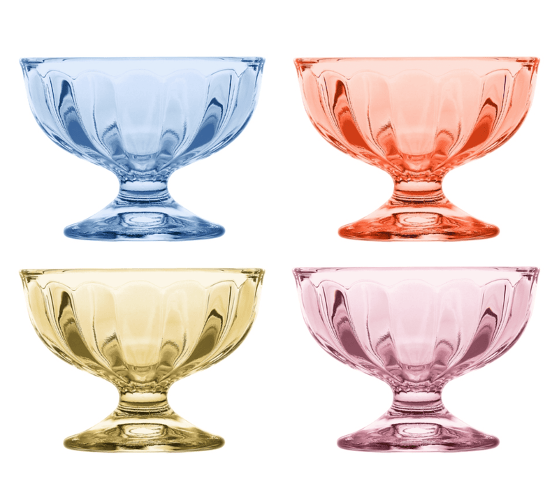 Haven & Space Berry ACCESSORIES S/4 Glass Ice Cream Cups