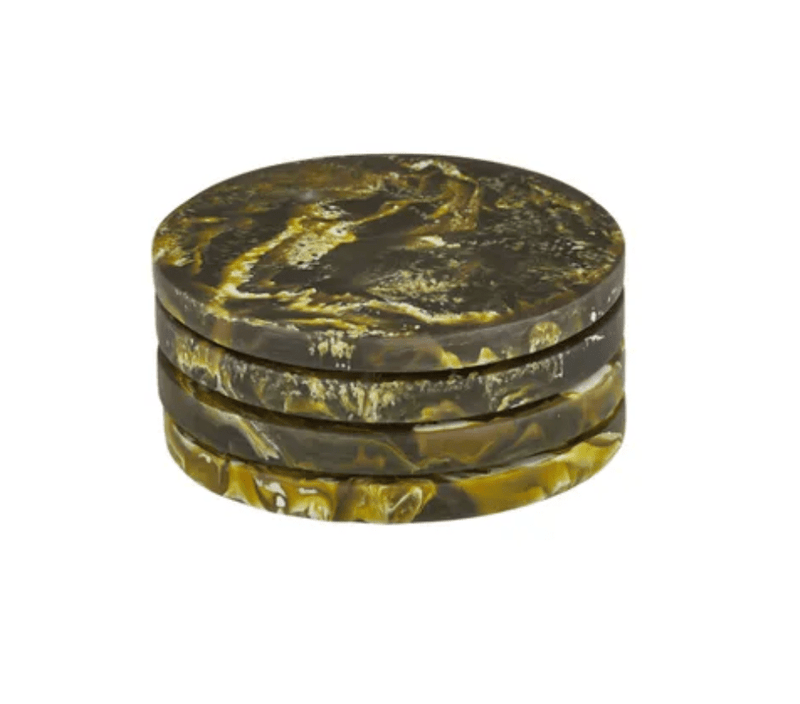 Haven & Space Berry ACCESSORIES S/4 / Olive Kip Resin Coaster Set of 4