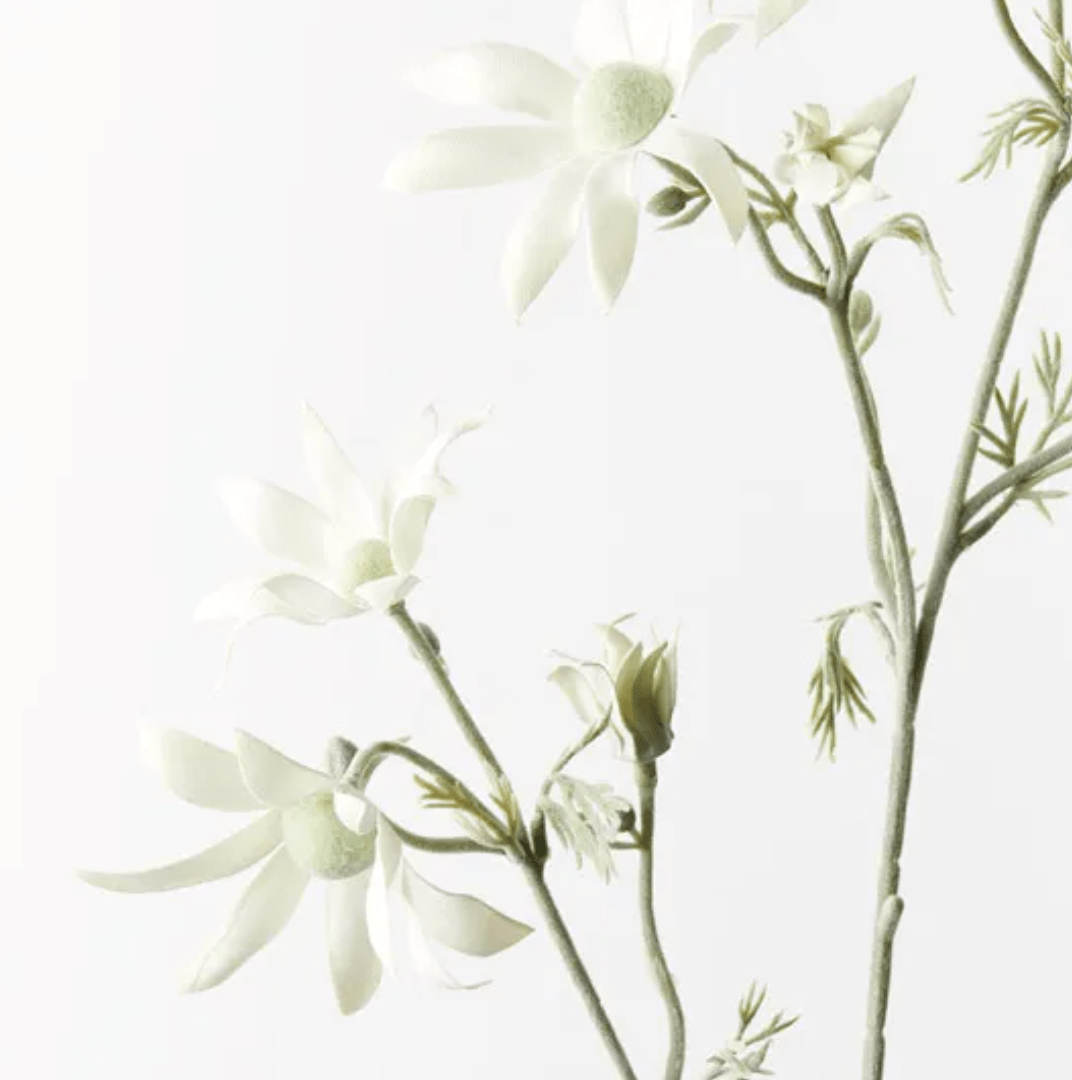 Haven & Space Berry ARTIFICAL FLOWERS Cream Flannel Flower Spray