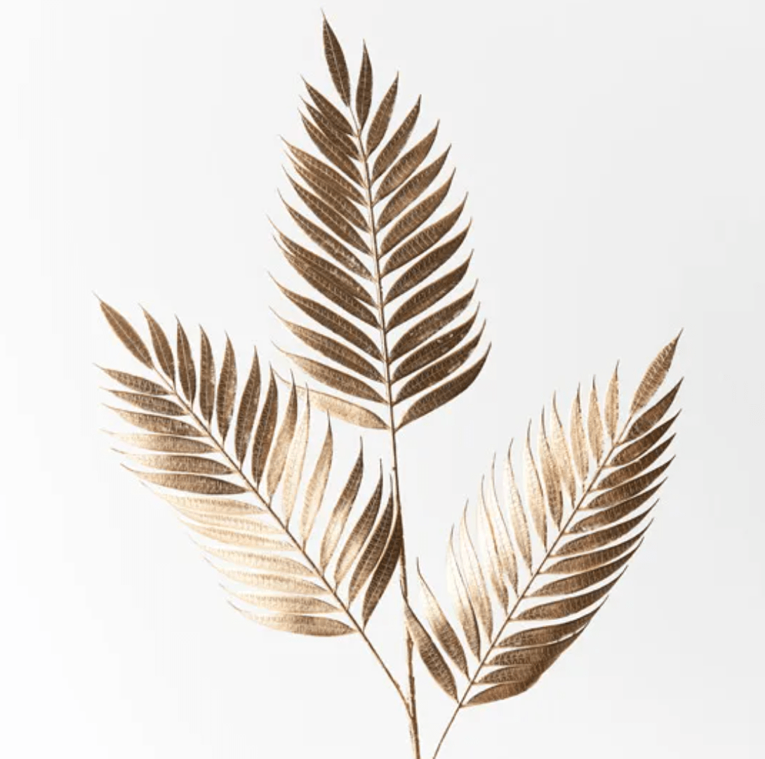 Haven & Space Berry ARTIFICAL FLOWERS Gold Fern Holly Spray