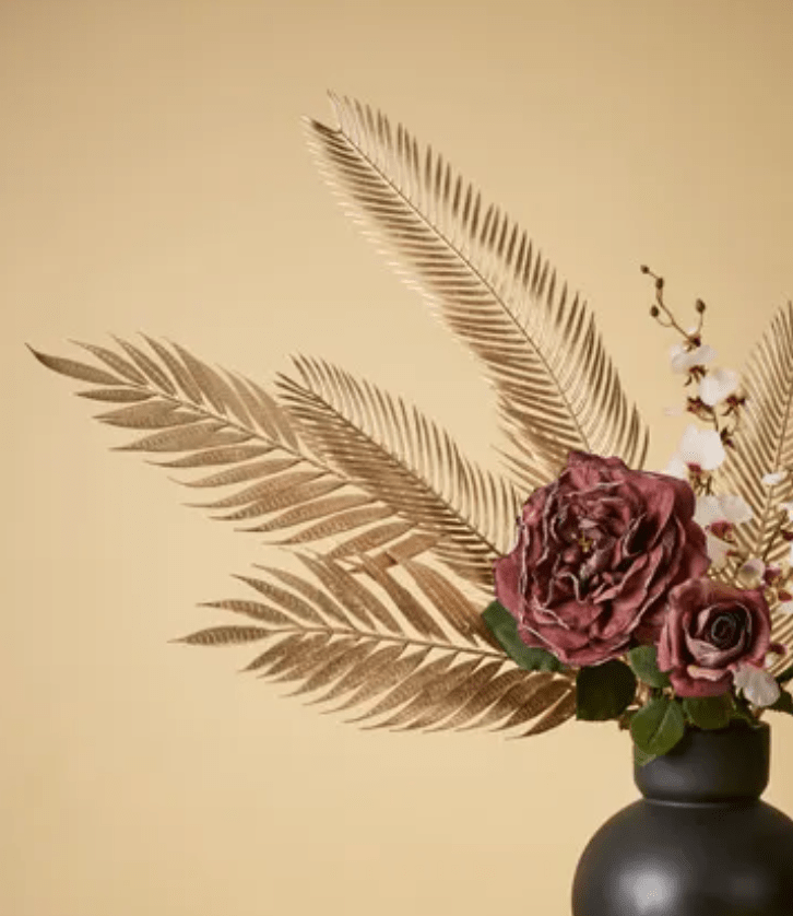 Haven & Space Berry ARTIFICAL FLOWERS Gold Fern Holly Spray