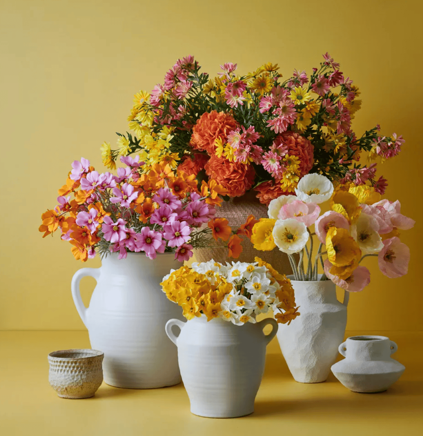 Haven & Space Berry ARTIFICAL FLOWERS Orange Hydrangea