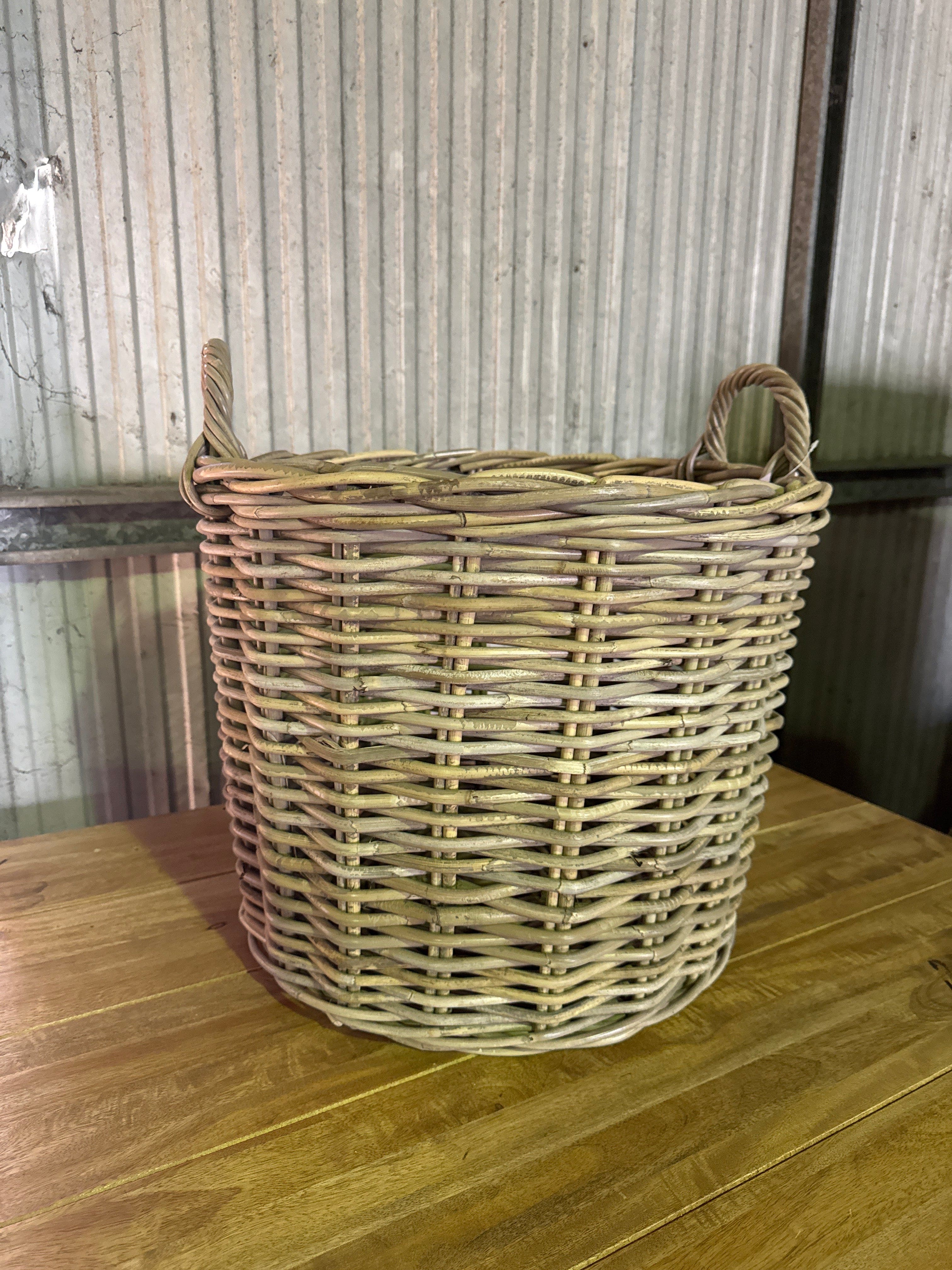 Haven & Space Berry BASKETWARE Kubu Round Log Basket