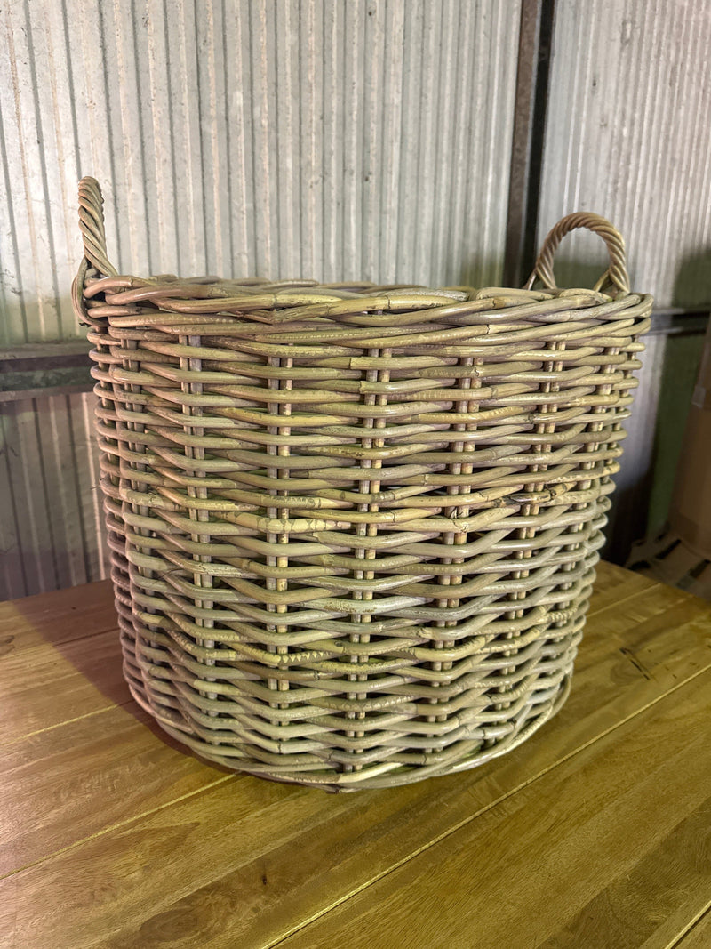 Haven & Space Berry BASKETWARE Kubu Round Log Basket