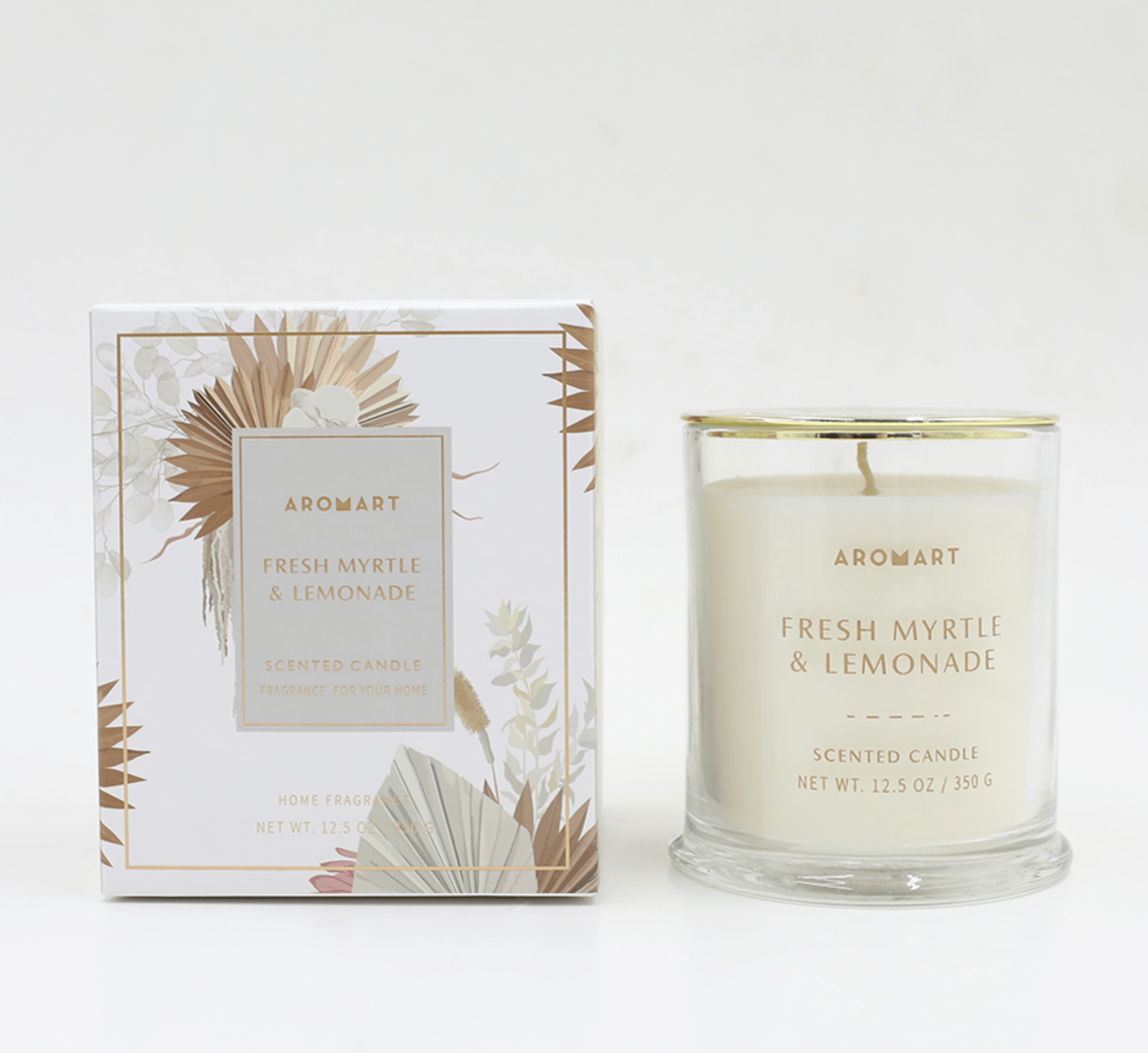 Haven & Space Berry CANDLES 350G / Fresh Myrtle Lemonade Glass Soy Candle 55HR