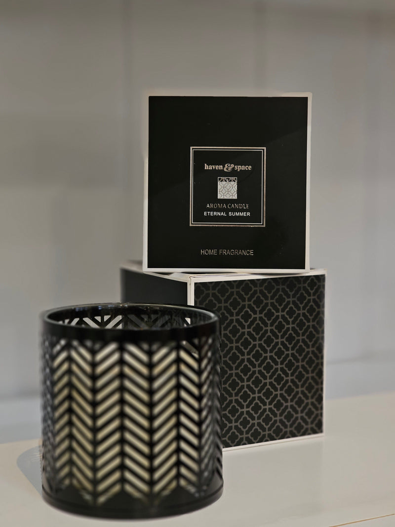 Haven & Space Berry CANDLES White/Black Haven & Space Glass Candle