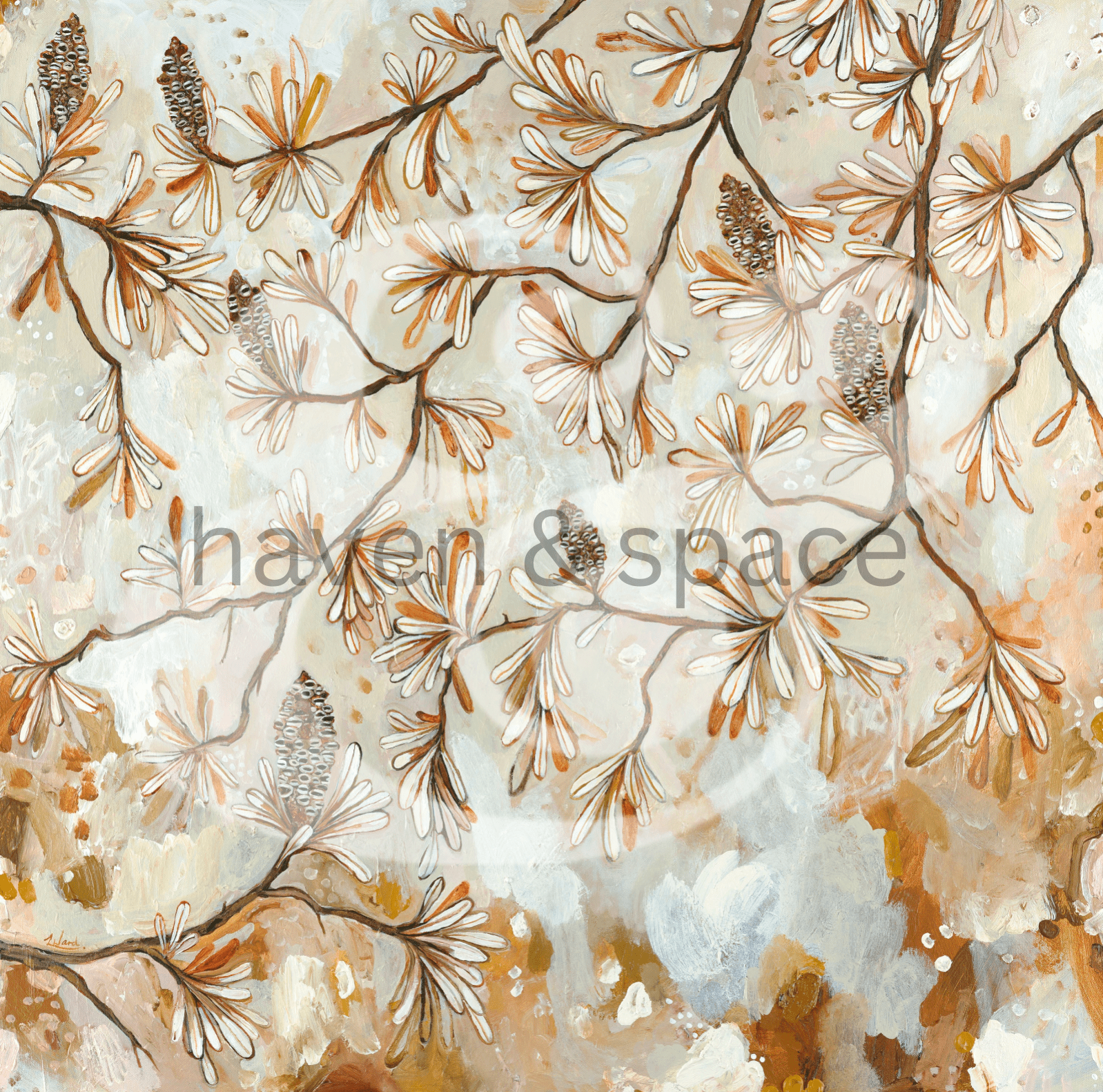 Haven & Space Berry CANVAS 8x8 inches It Must Be hope - Lauren Ward Artist