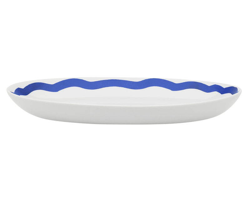 Haven & Space Berry CERAMICS 32cm / Indigo La Mer Serveware Platter