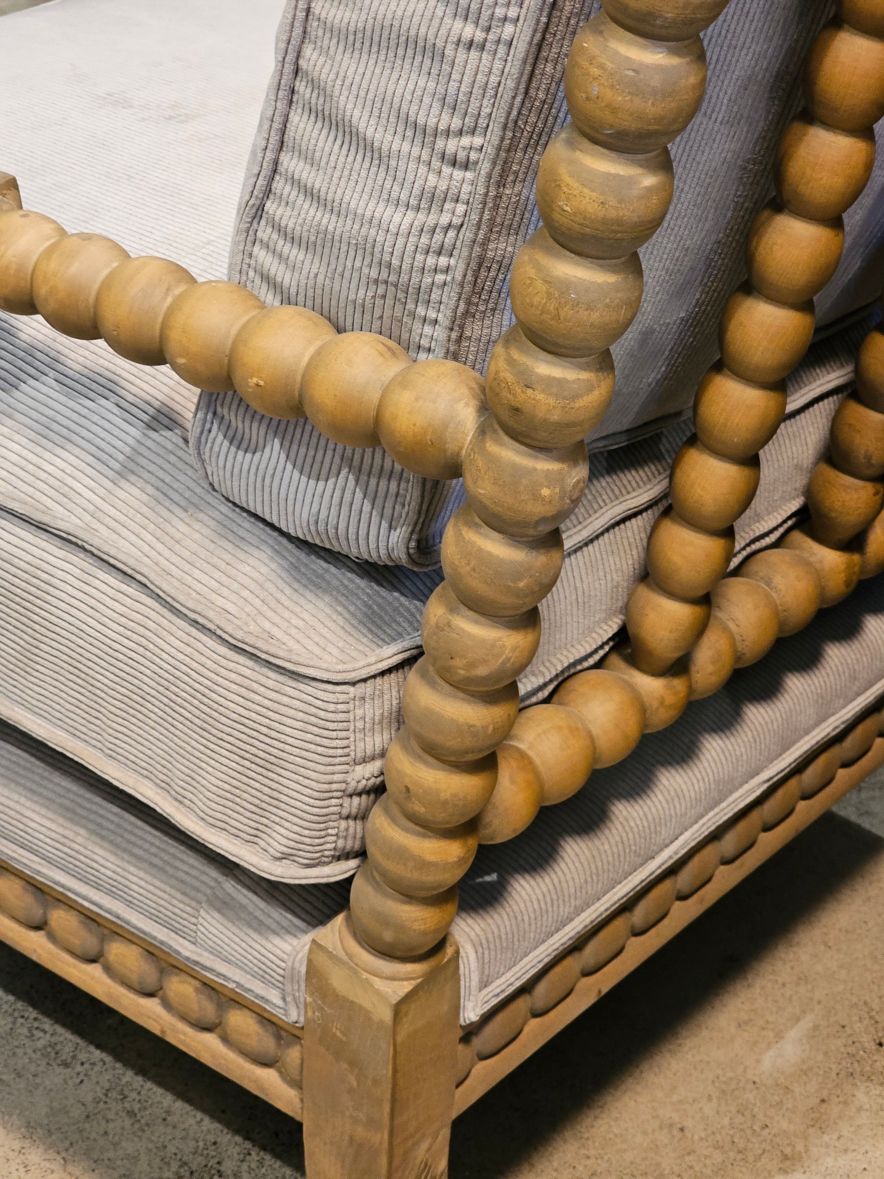 Haven & Space Berry CHAIRS 71Wx33Dx66H / Cotton Cord Ciano Armchair