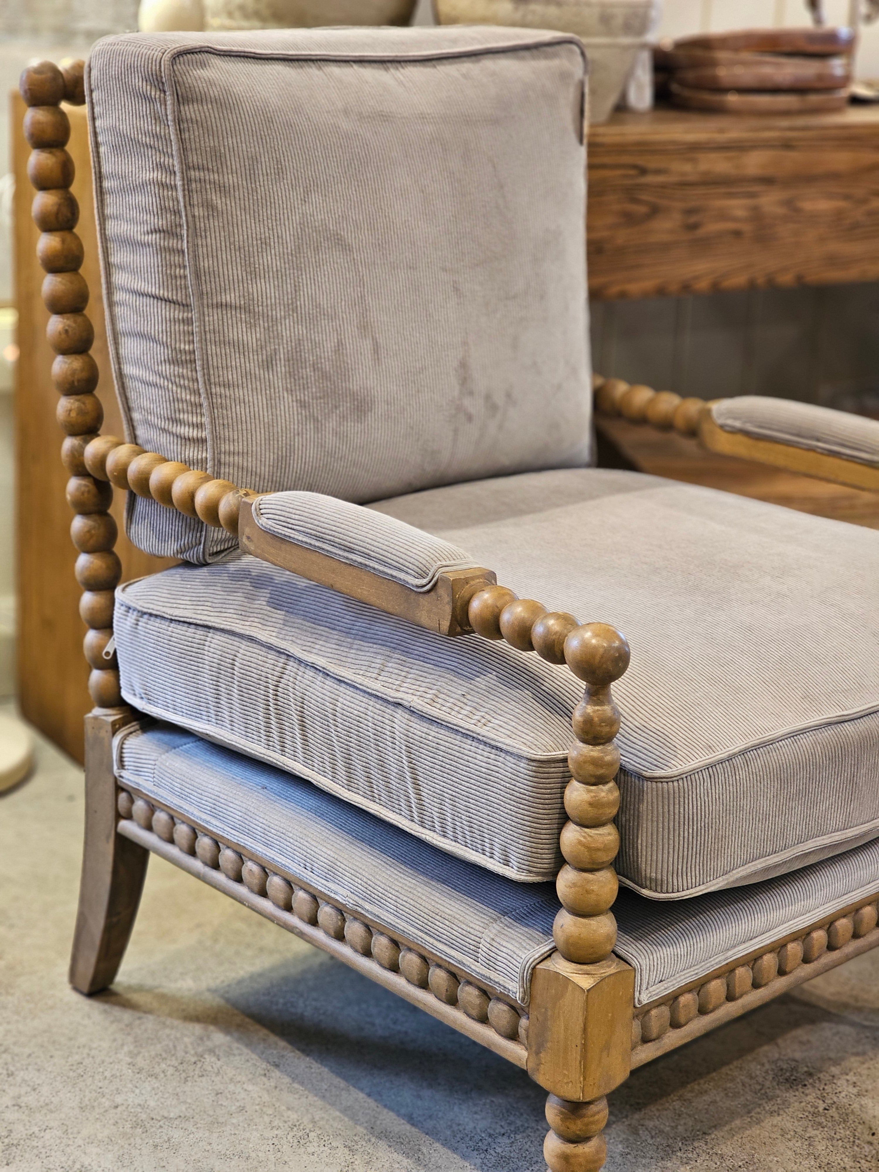 Haven & Space Berry CHAIRS 71Wx33Dx66H / Cotton Cord Ciano Armchair