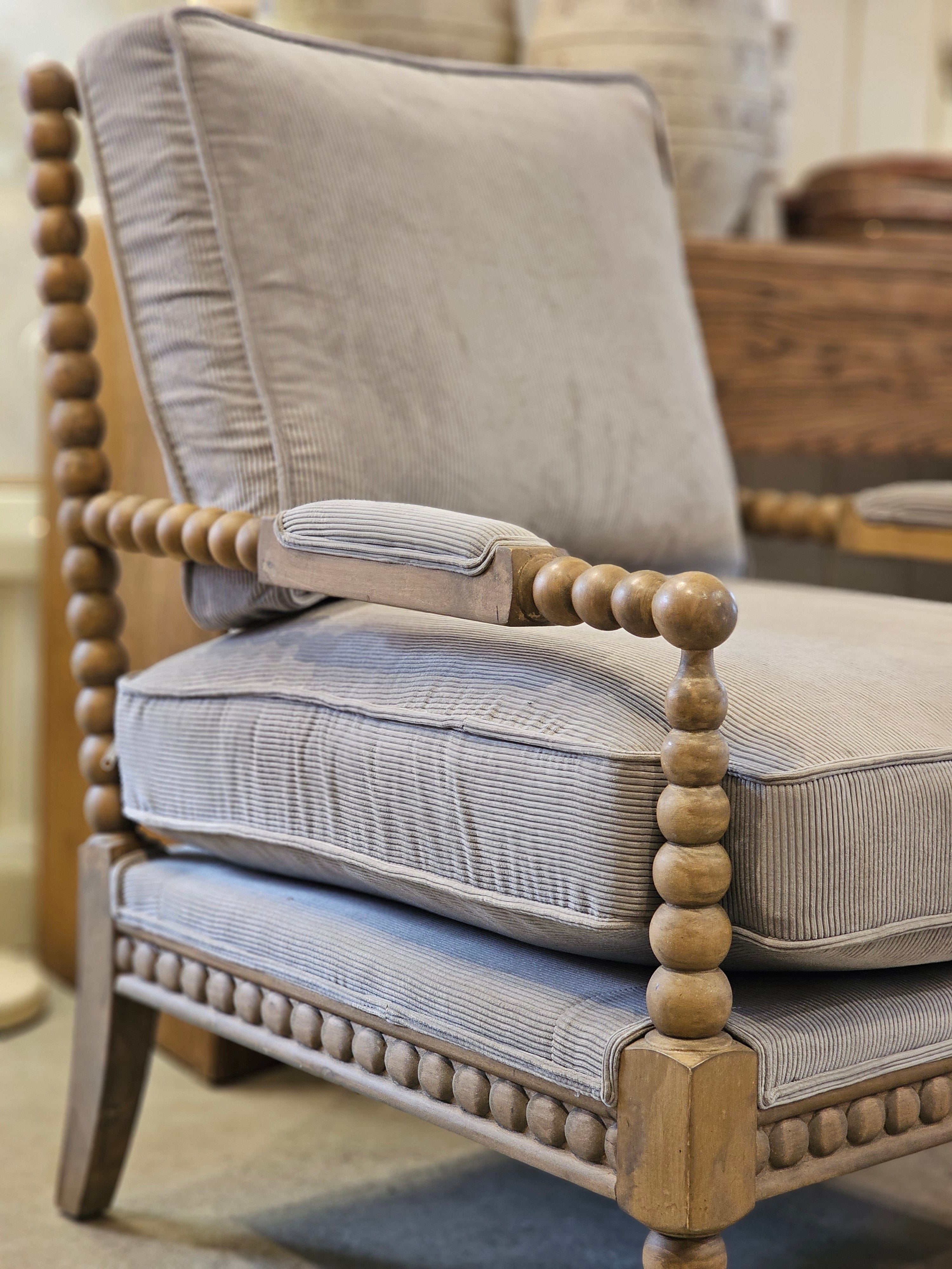 Haven & Space Berry CHAIRS 71Wx33Dx66H / Cotton Cord Ciano Armchair