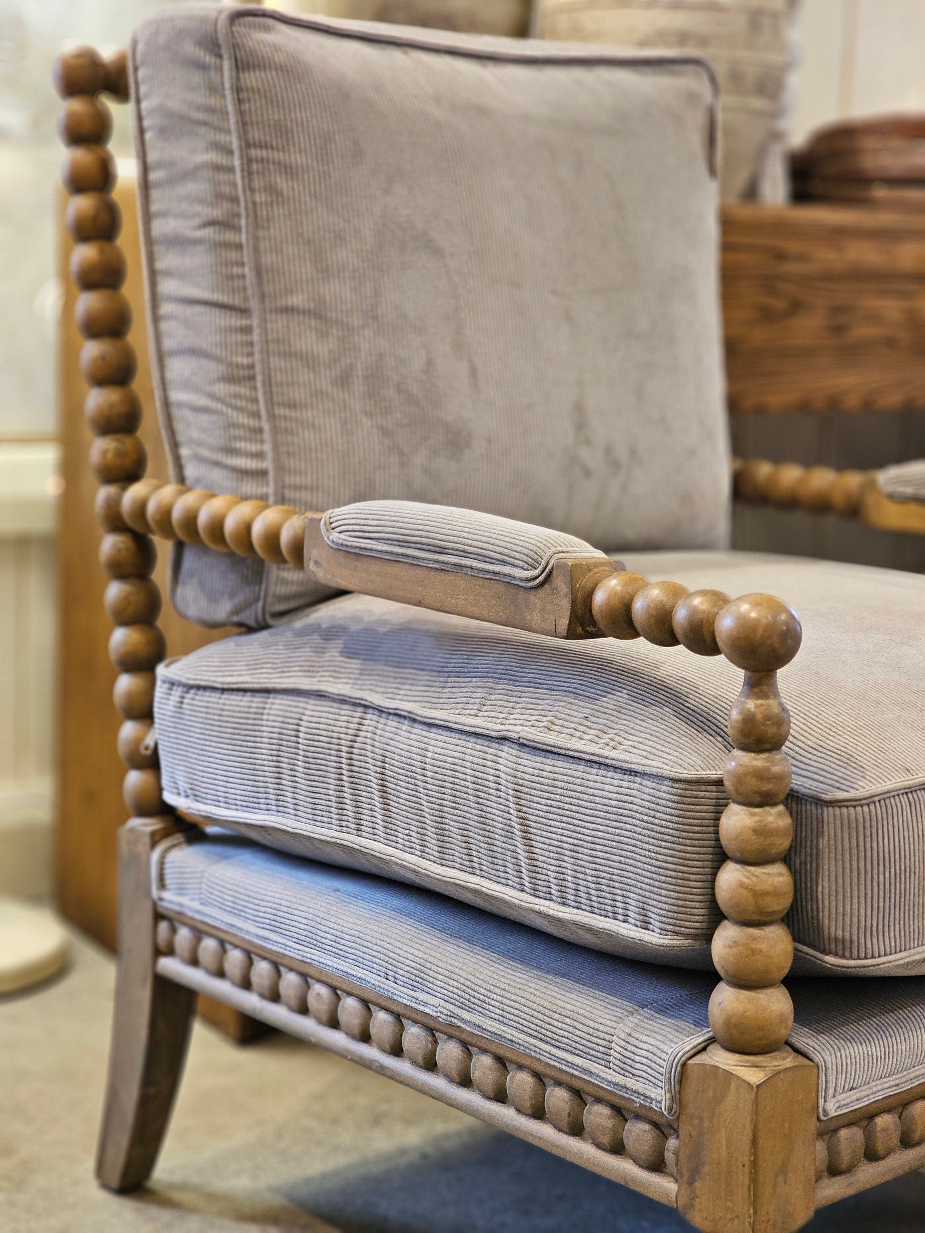 Haven & Space Berry CHAIRS 71Wx33Dx66H / Cotton Cord Ciano Armchair