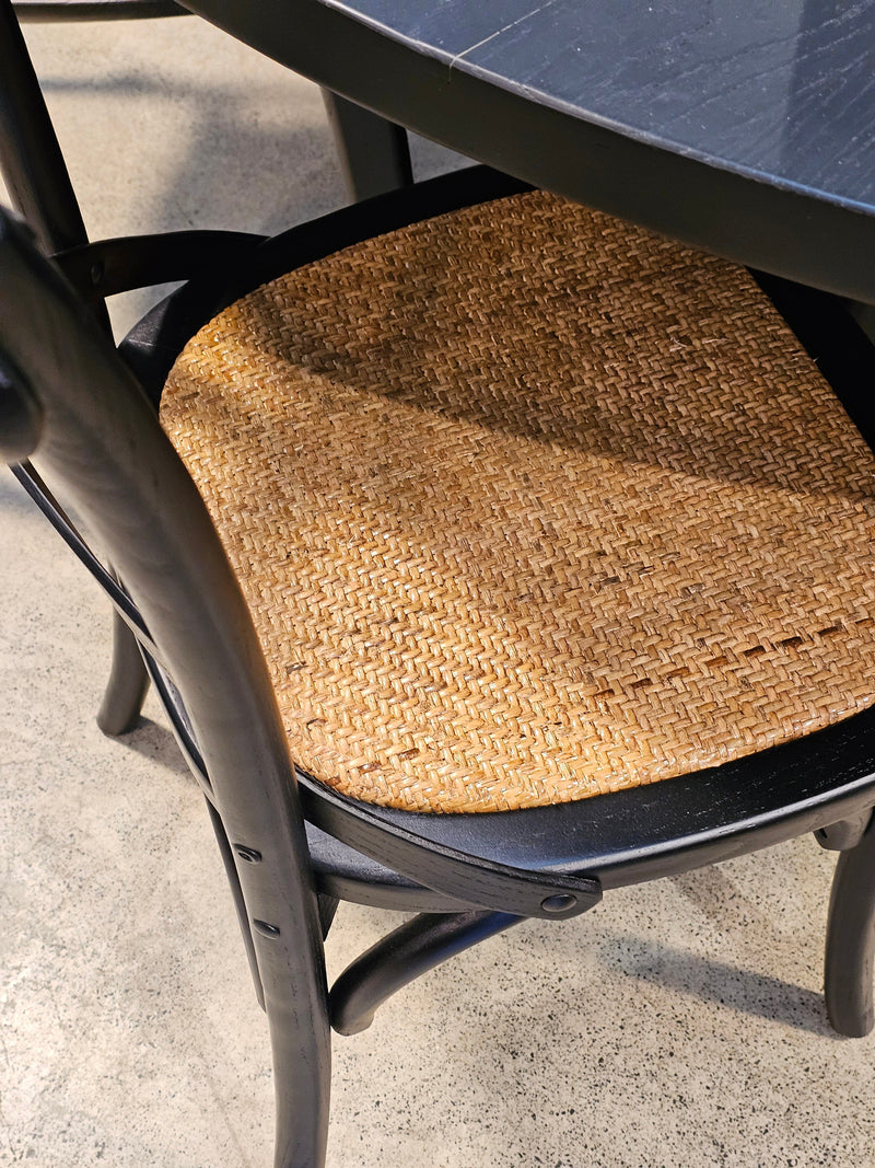 Haven & Space Berry CHAIRS Black Newport Crossback Dining Chair