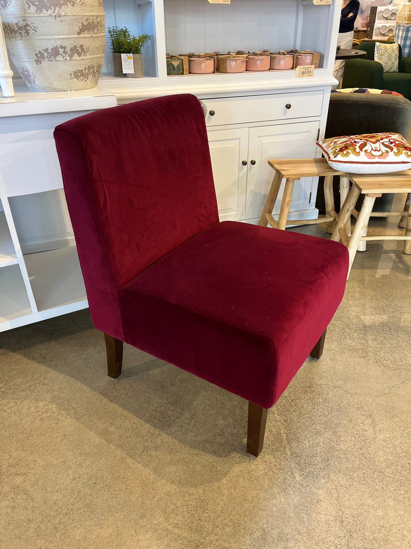 Haven & Space Berry CHAIRS Burgundy Jaya Occasional Armchair