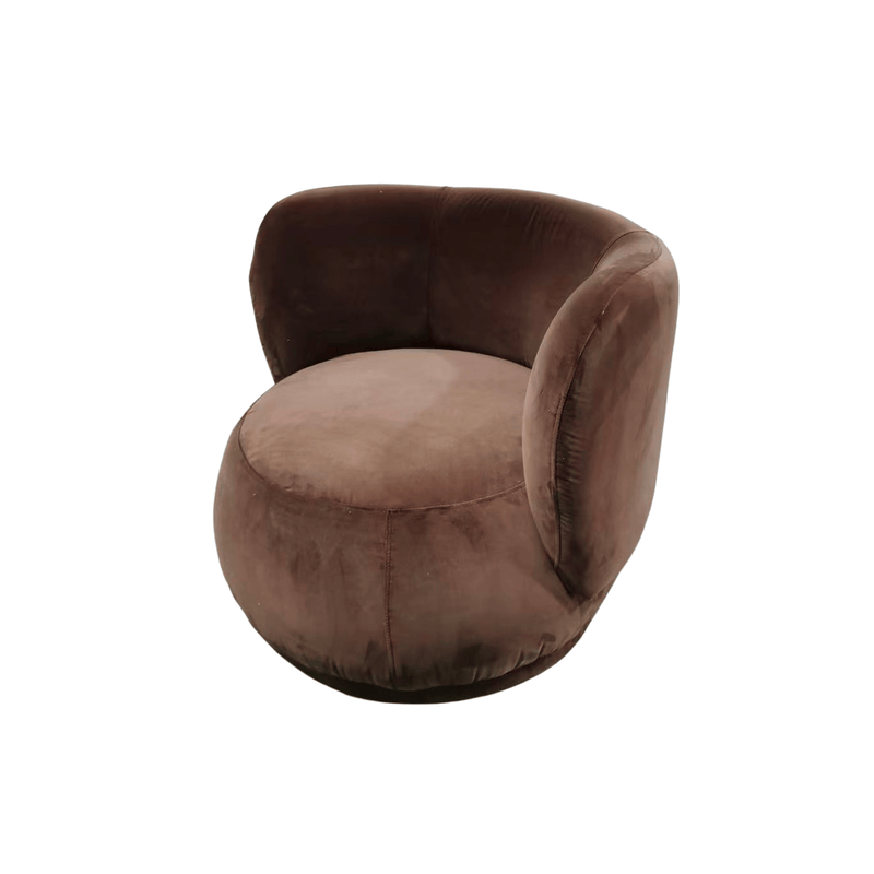 Haven & Space Berry CHAIRS Chocolate Linea Swivel Armchair