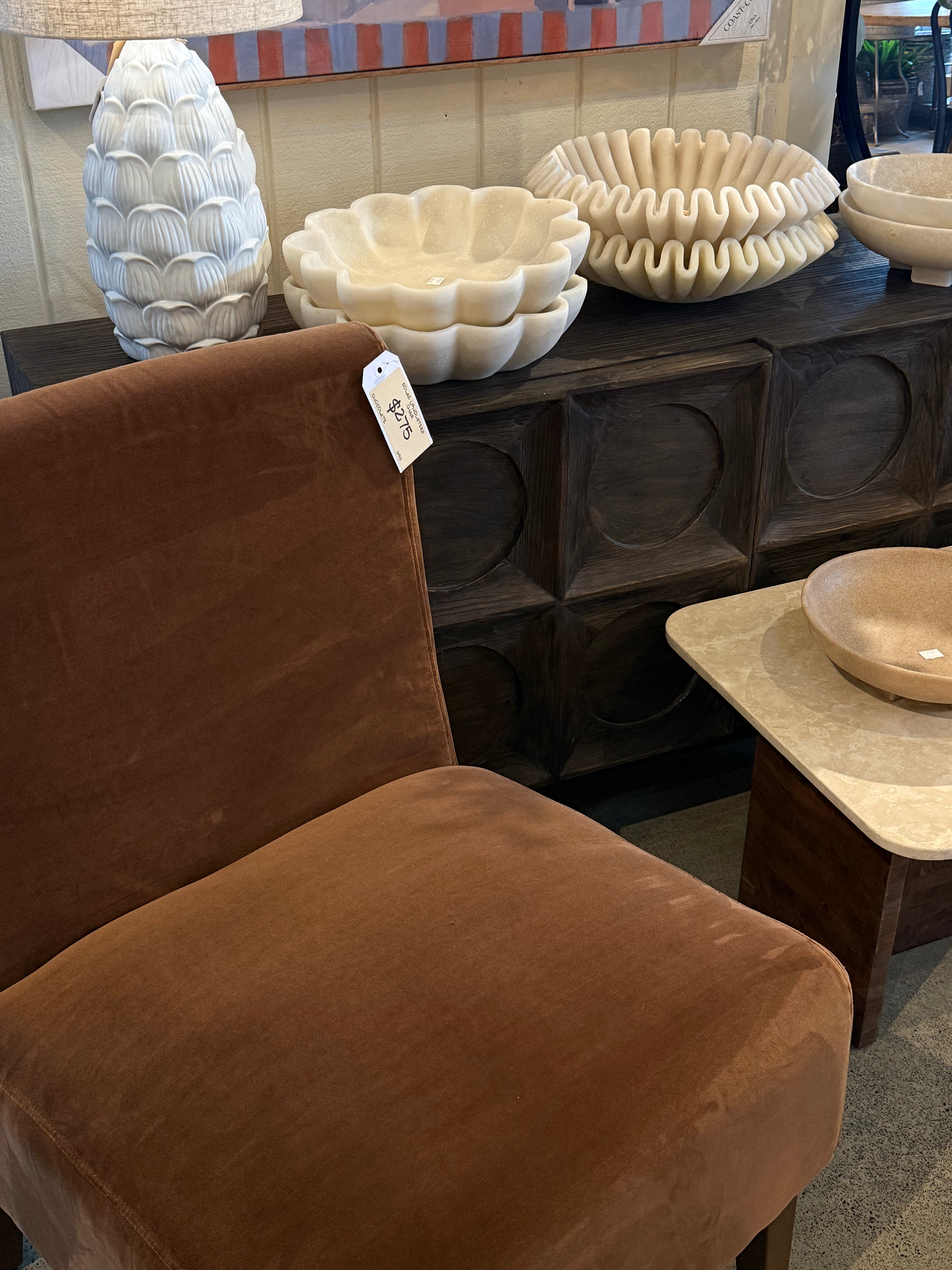 Haven & Space Berry CHAIRS Chocolate Solae Upholstered Chair