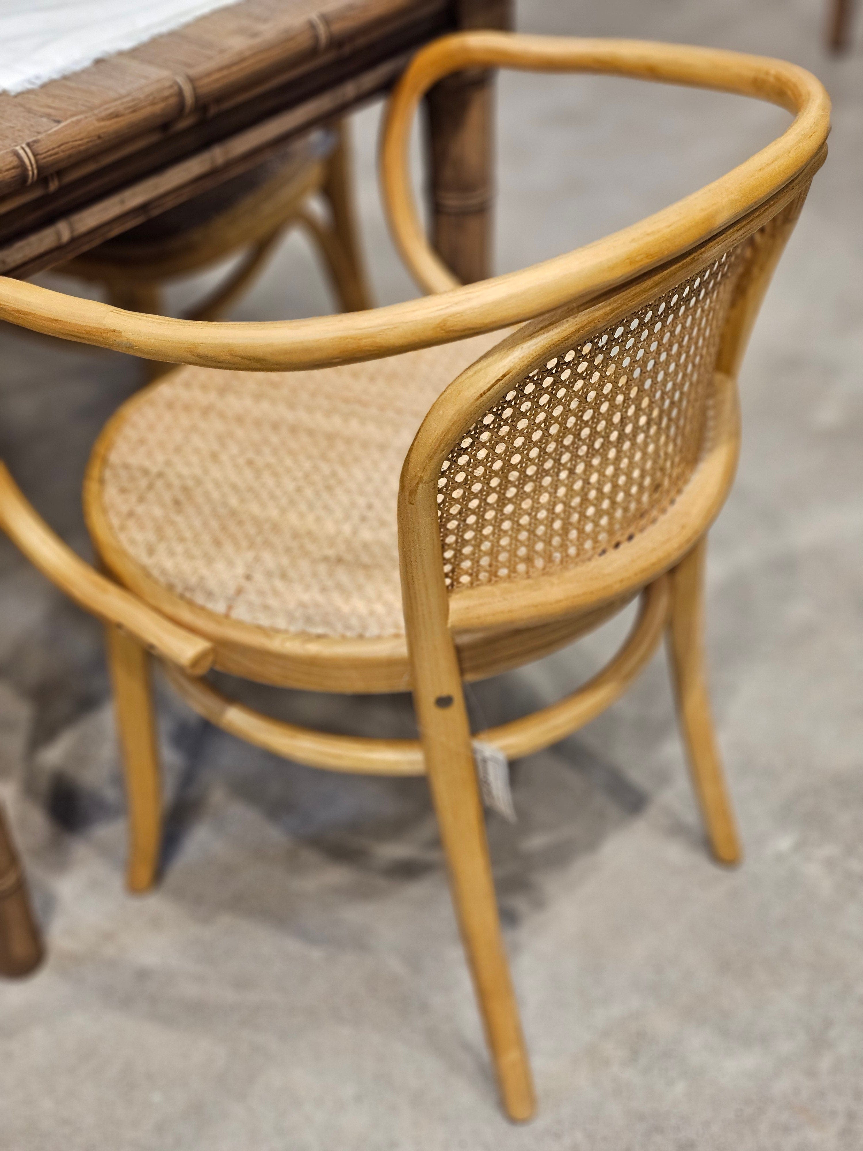 Haven & Space Berry CHAIRS Mosman Bentwood Rattan Carver Dining Chair