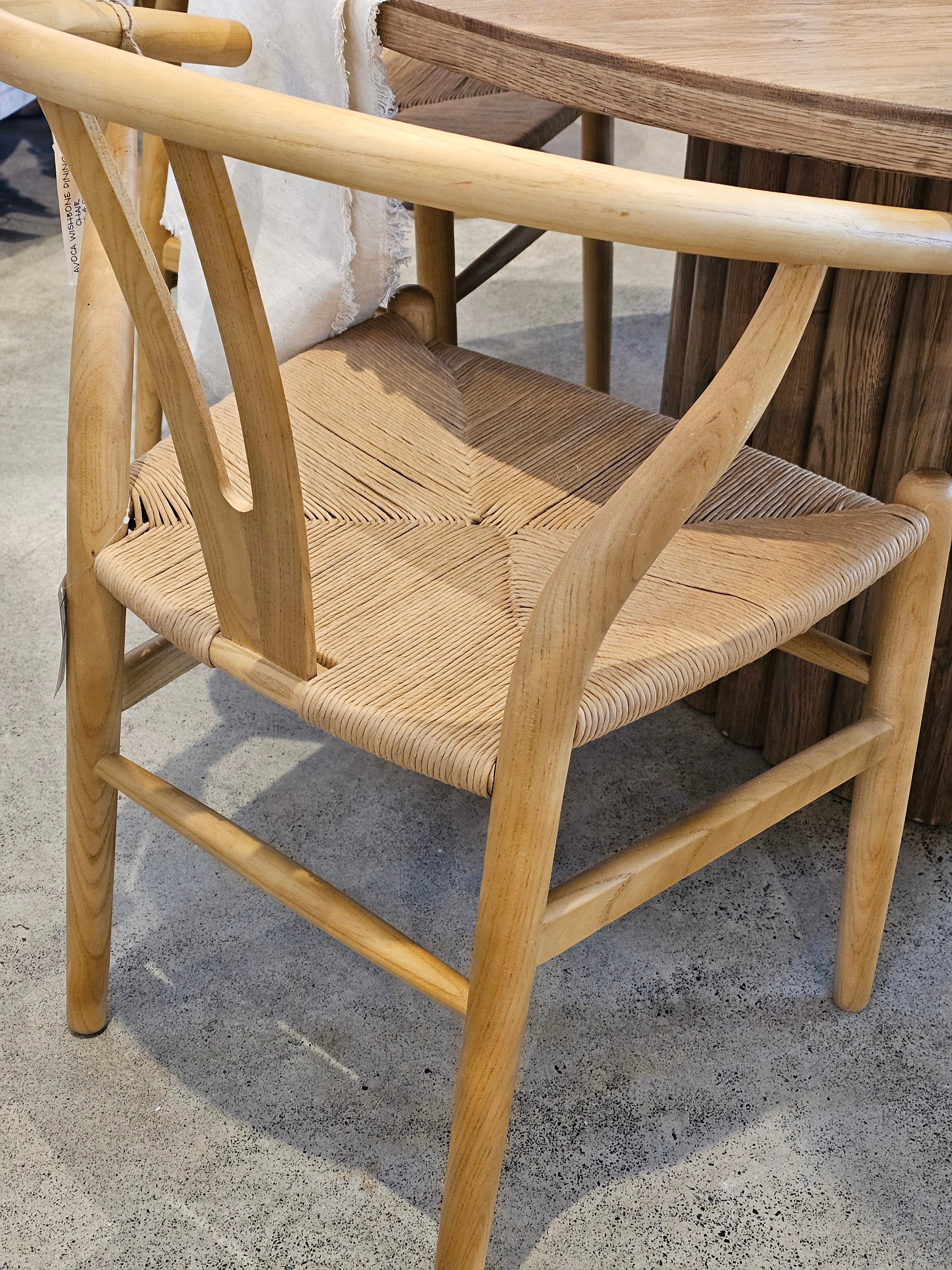 Haven & Space Berry CHAIRS Natural Avoca Wishbone Dining Chair (4 or more $139.50)