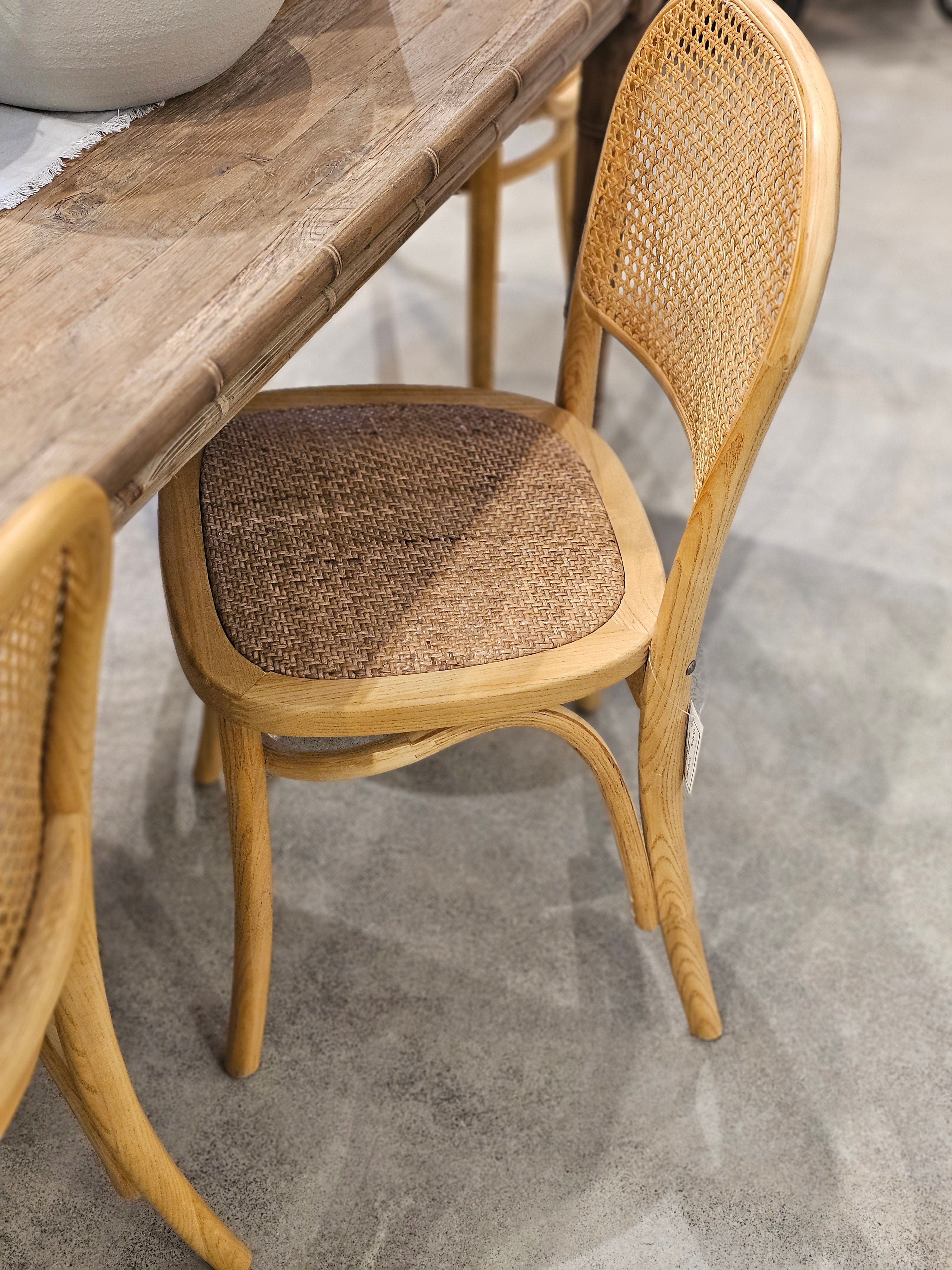 Haven & Space Berry CHAIRS Natural Elanora Bentwood Rattan Dining Chair