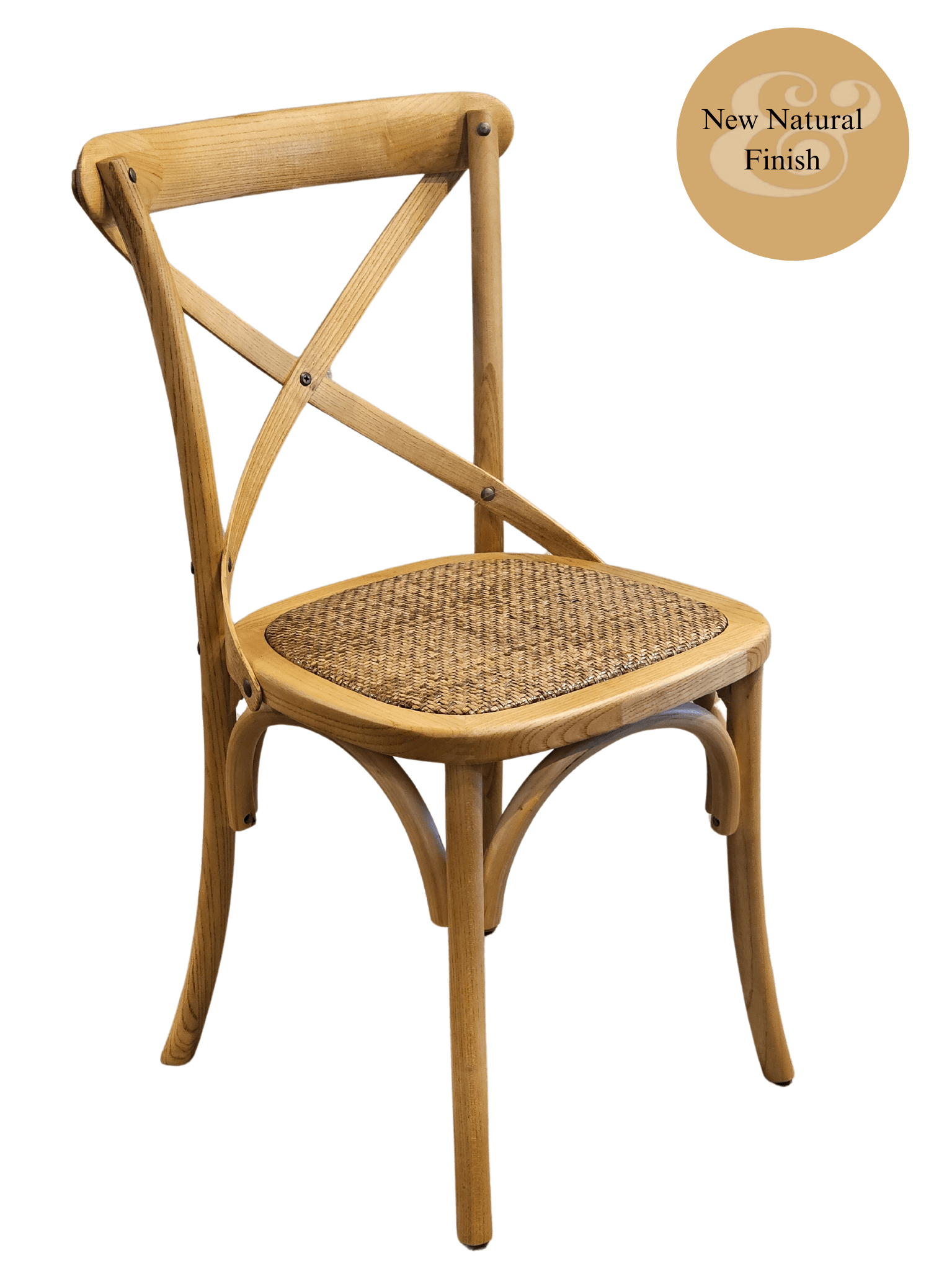 Haven & Space Berry CHAIRS Natural Newport Crossback Dining Chair