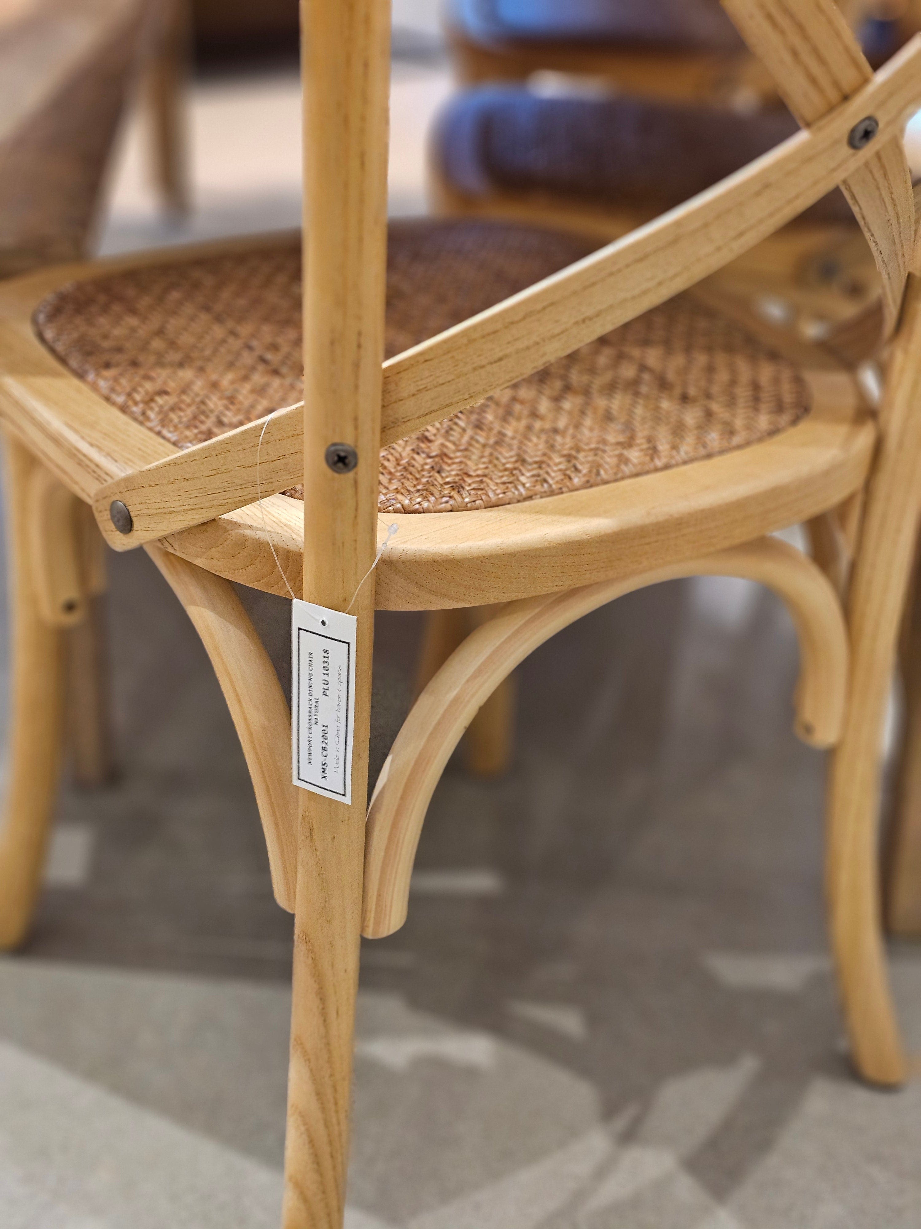 Haven & Space Berry CHAIRS Natural Newport Crossback Dining Chair