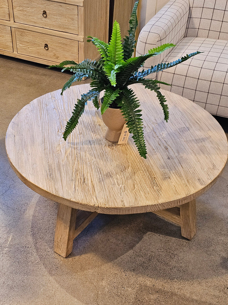 Haven & Space Berry COFFEE TABLE 100cmd / Elm Nova Recycled Elm Coffee Table