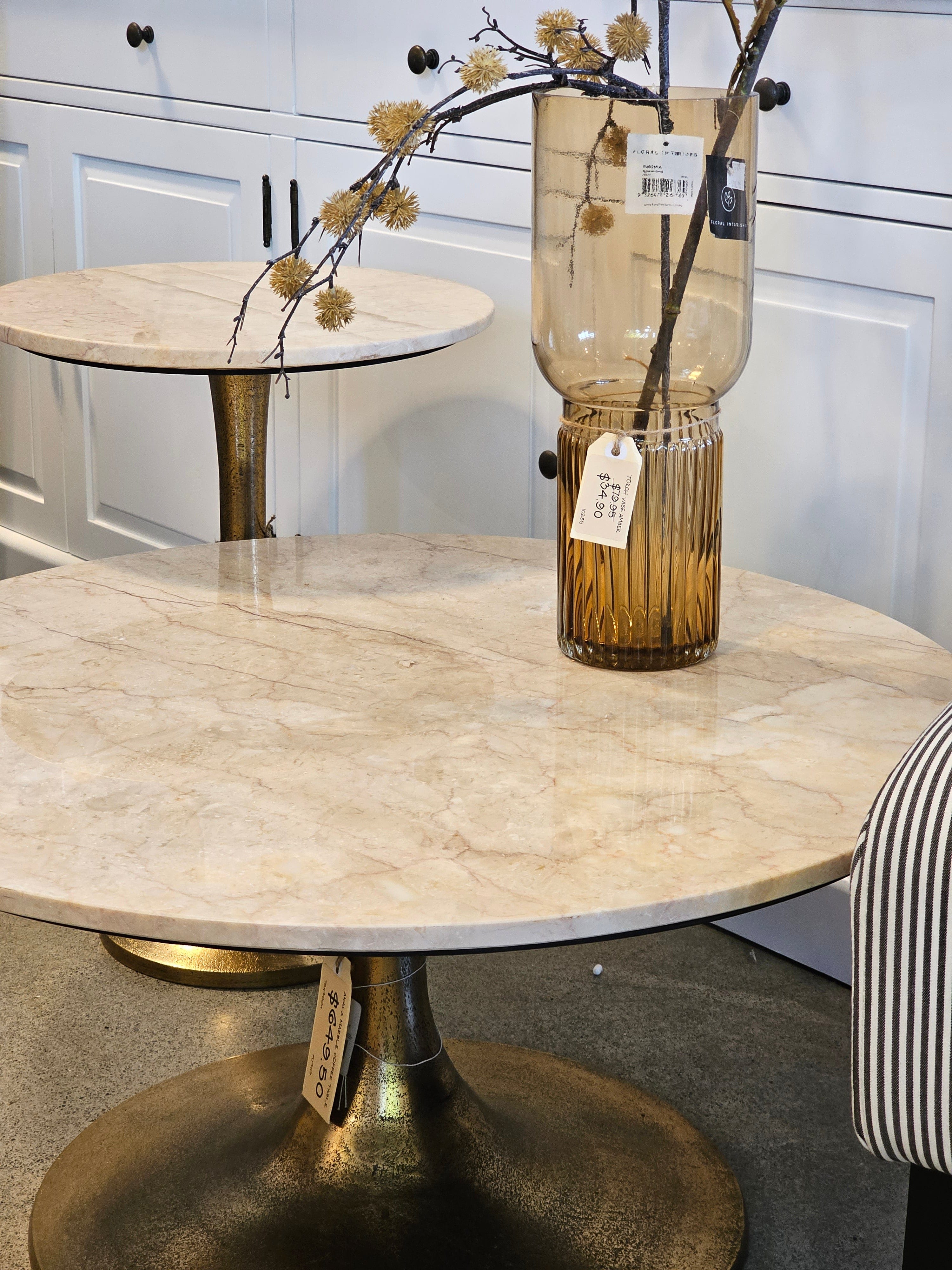 Haven & Space Berry COFFEE TABLE 75x40CM Akala Marble Coffee Table