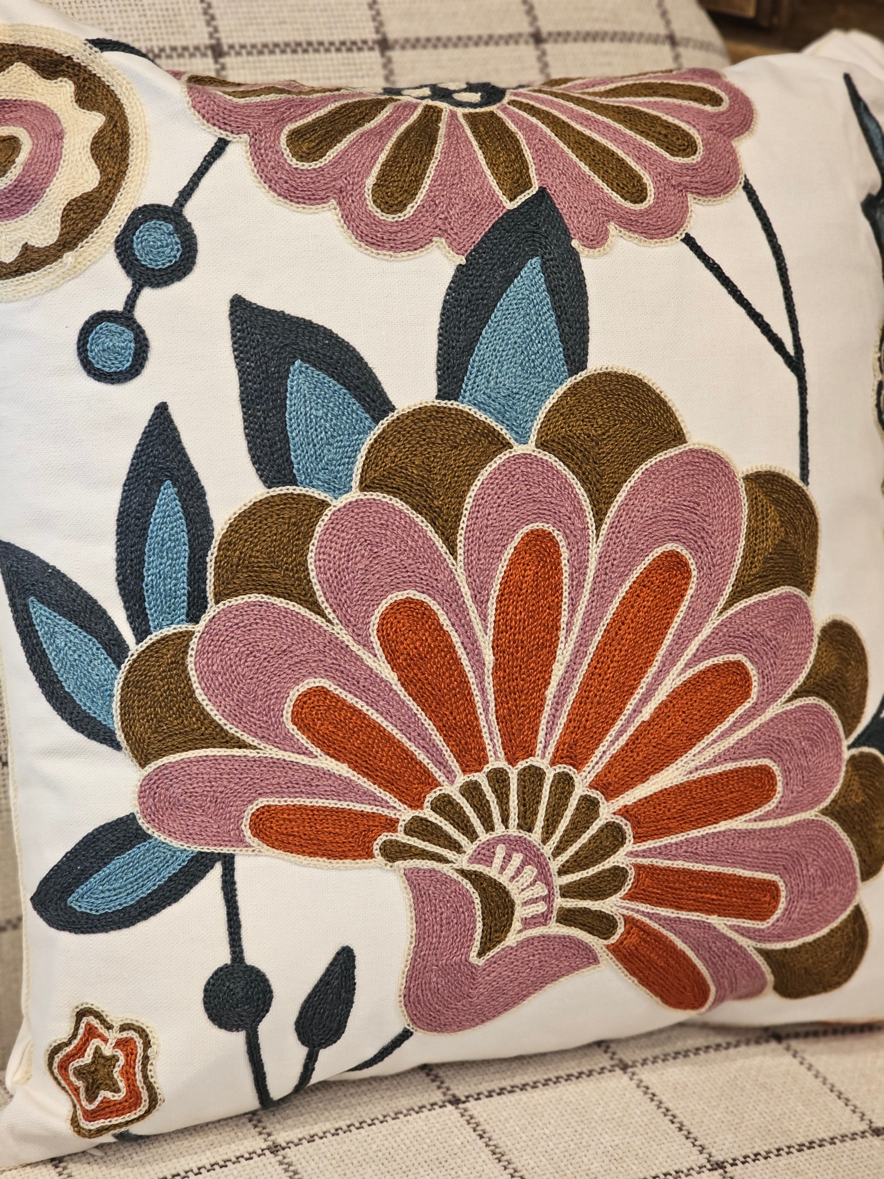 Haven & Space Berry CUSHIONS 45x45CM Wilde Emroidered Cushion