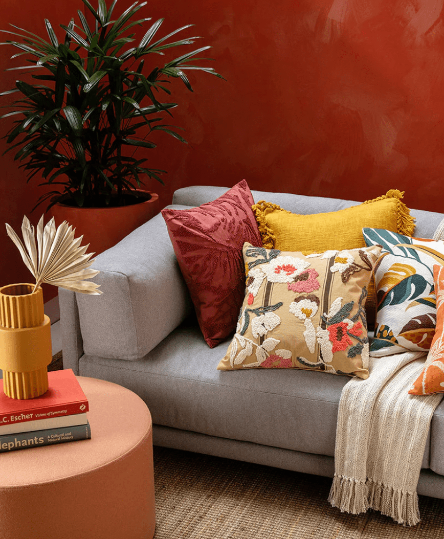 Haven & Space Berry CUSHIONS 50cm / Mustard Zahra Cushion