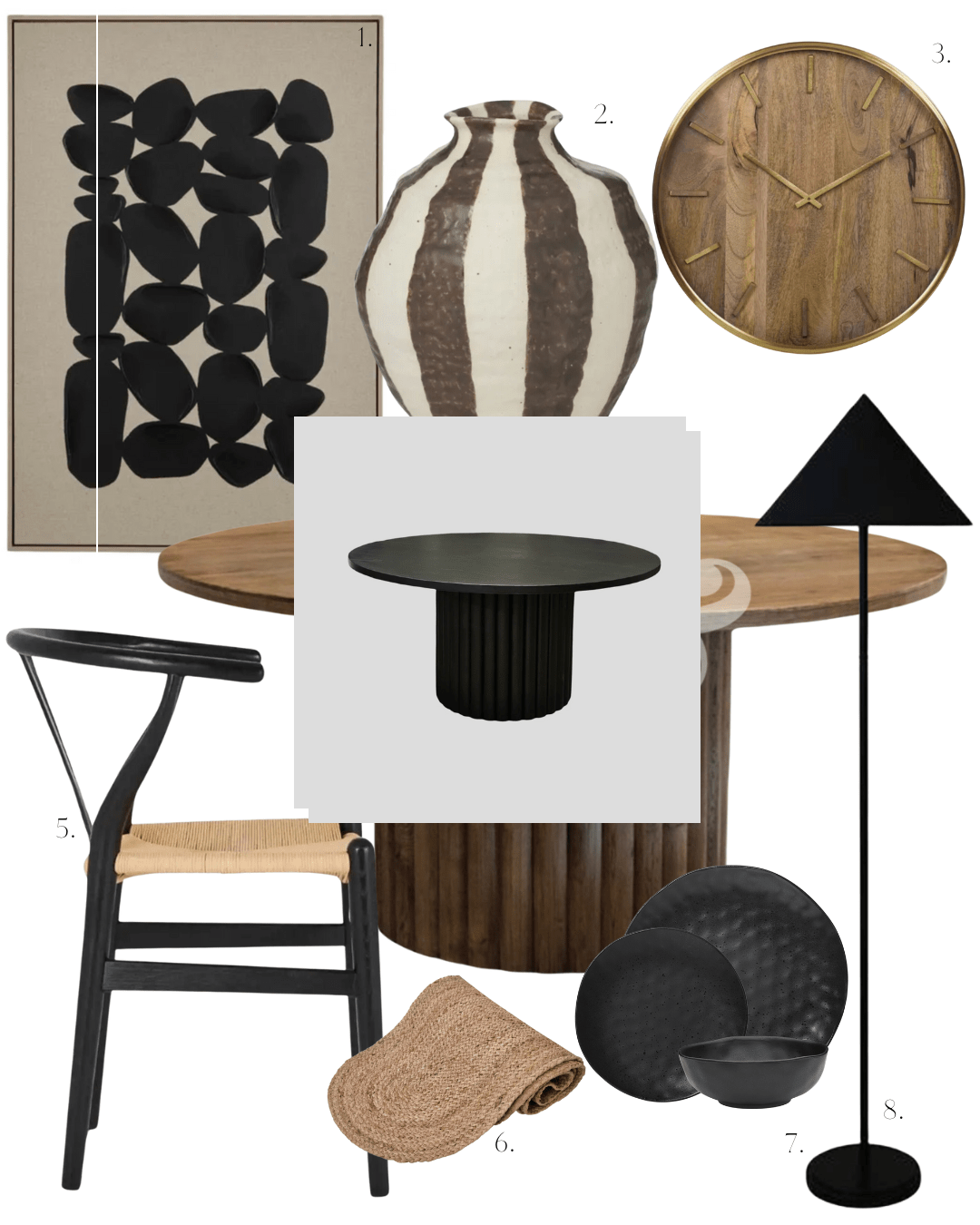 Haven & Space Berry DINING TABLES 155x76CMH / Midnight Jervis Dining Table