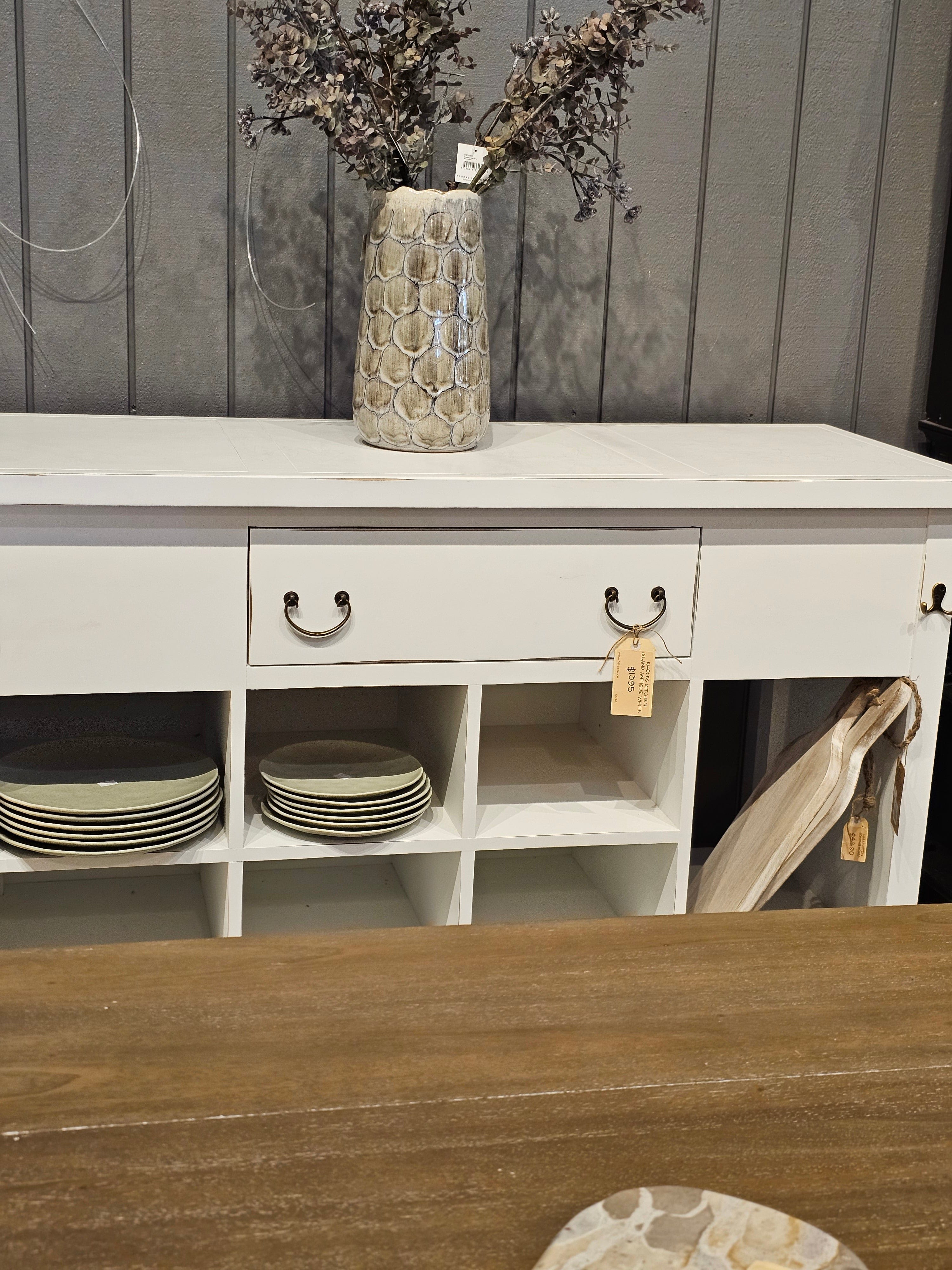 Haven & Space Berry FURNITURE Rhodes Kitchen Island