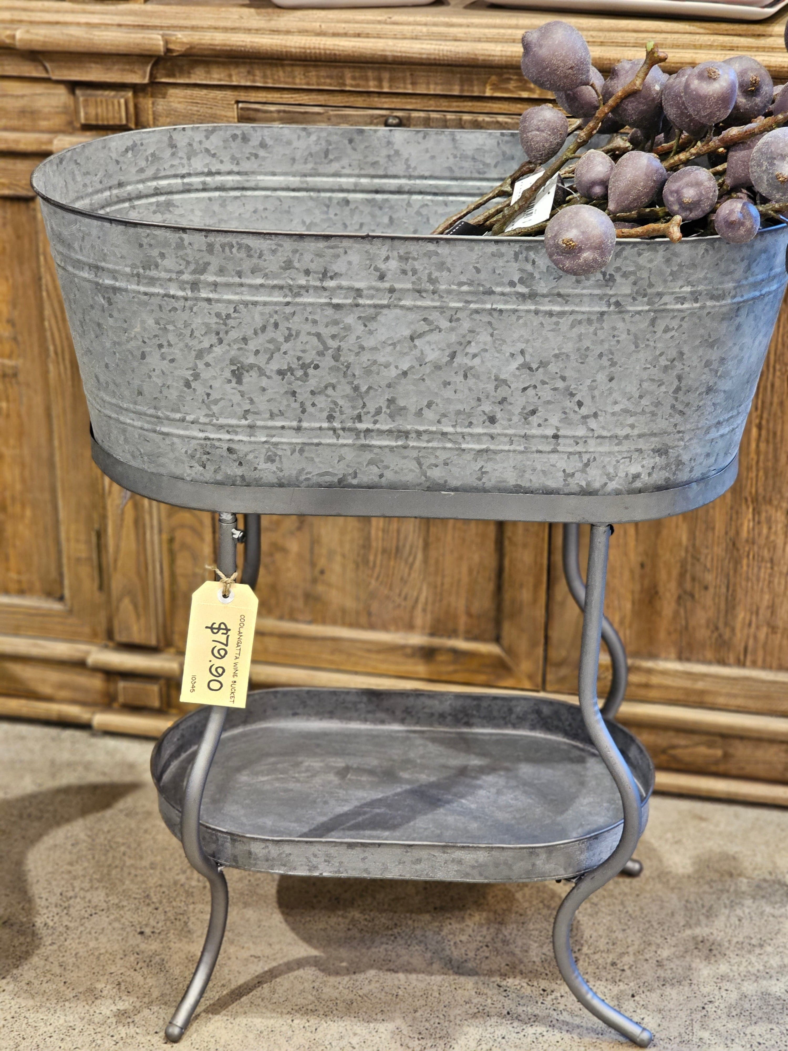 Haven & Space Berry GAL/TINWARE Coolangatta Planter Bucket