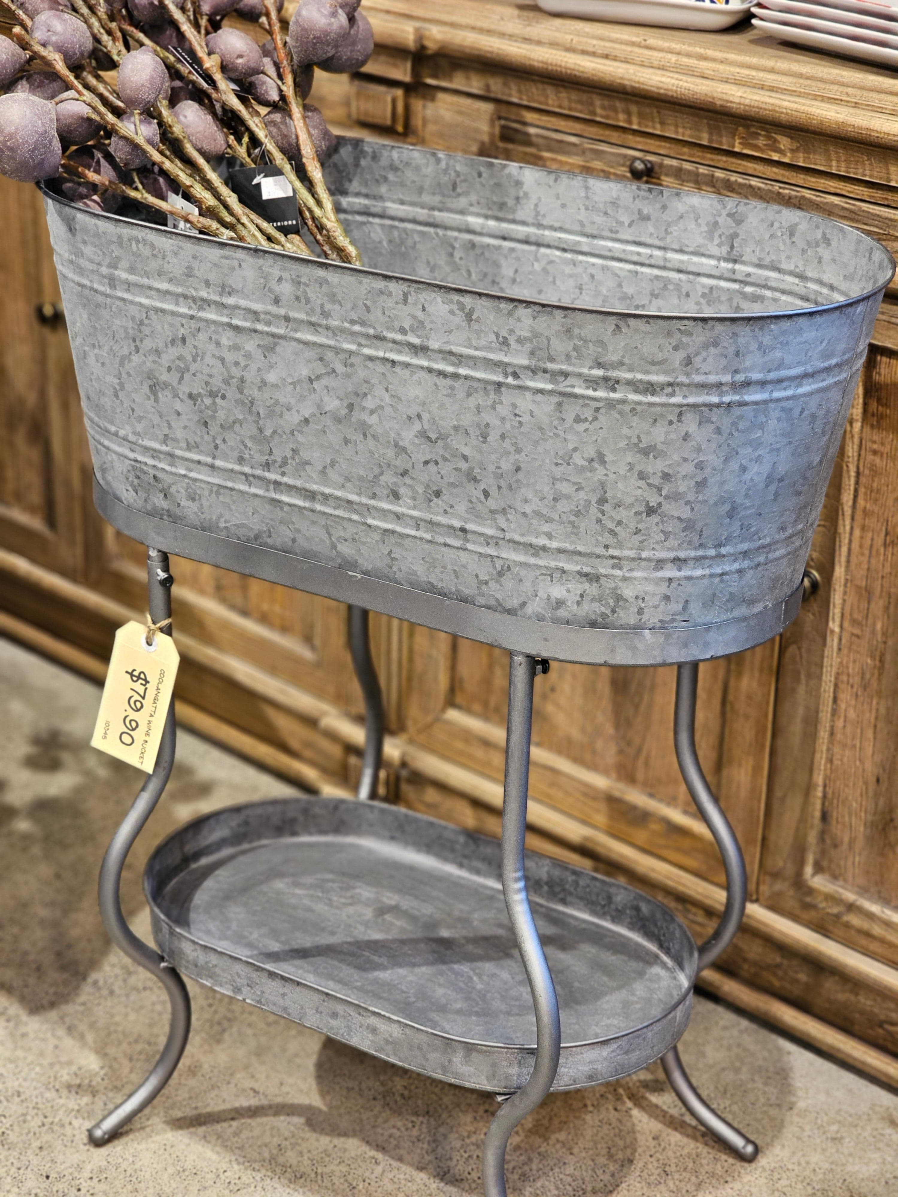 Haven & Space Berry GAL/TINWARE Coolangatta Planter Bucket