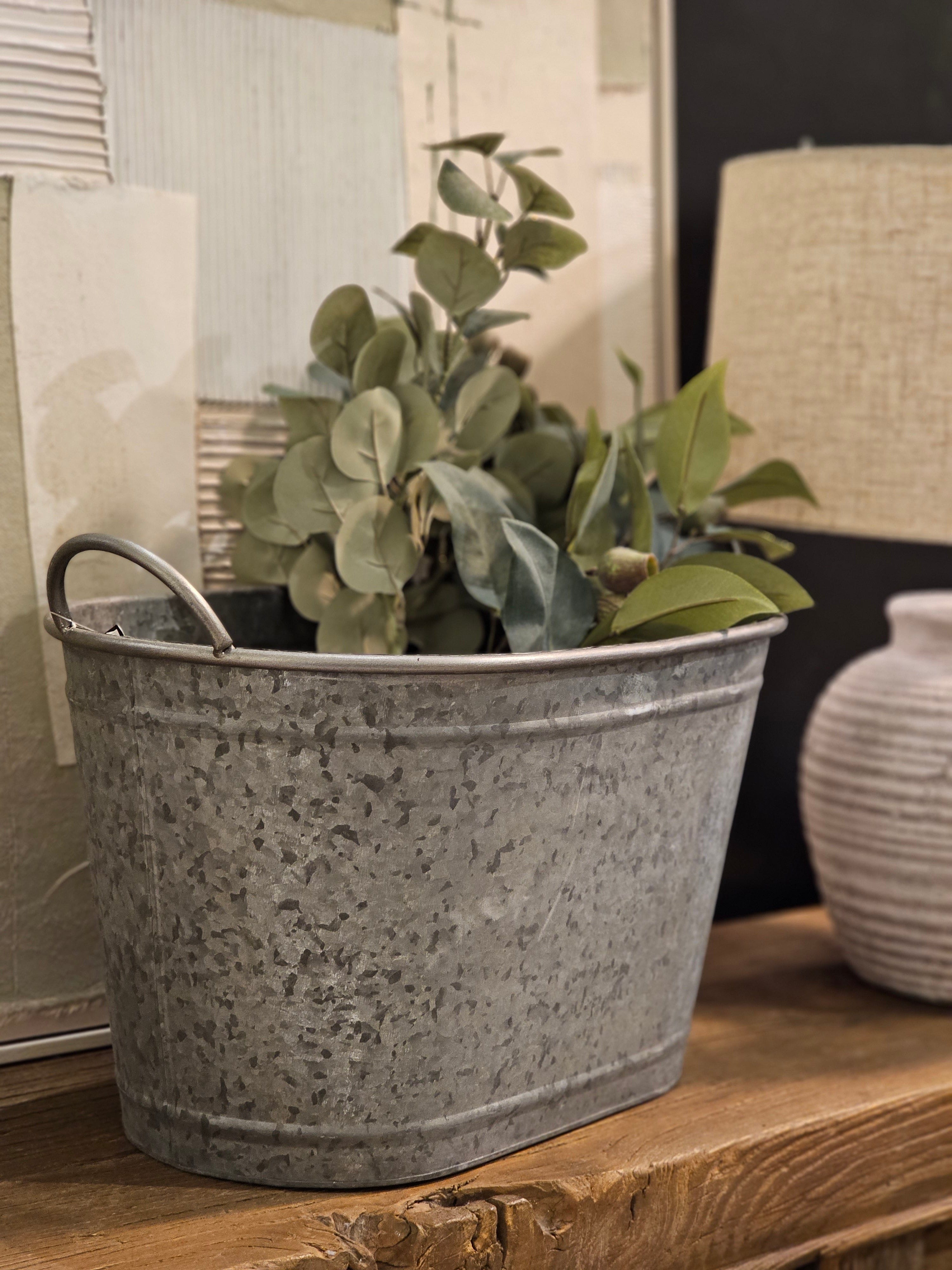 Haven & Space Berry GAL/TINWARE Meadows Planter Bucket