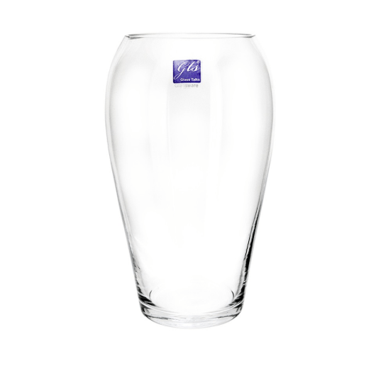 Haven & Space Berry GLASSWARE 23CM Glass Drum Vase