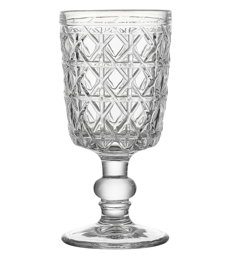 Haven & Space Berry GLASSWARE 265ml / Clear S/4 Rattan Glassware Range