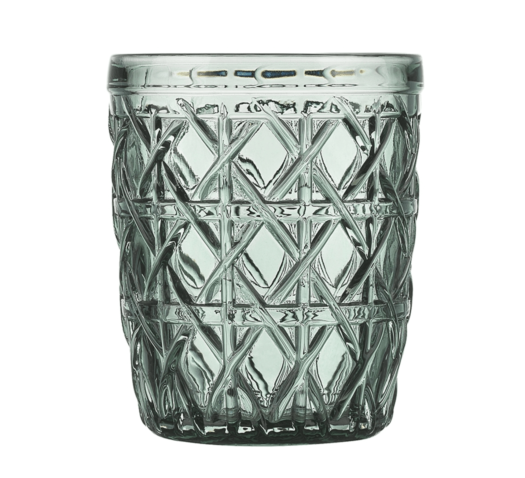 Haven & Space Berry GLASSWARE 295ml / Moss S/4 Rattan Glassware Range