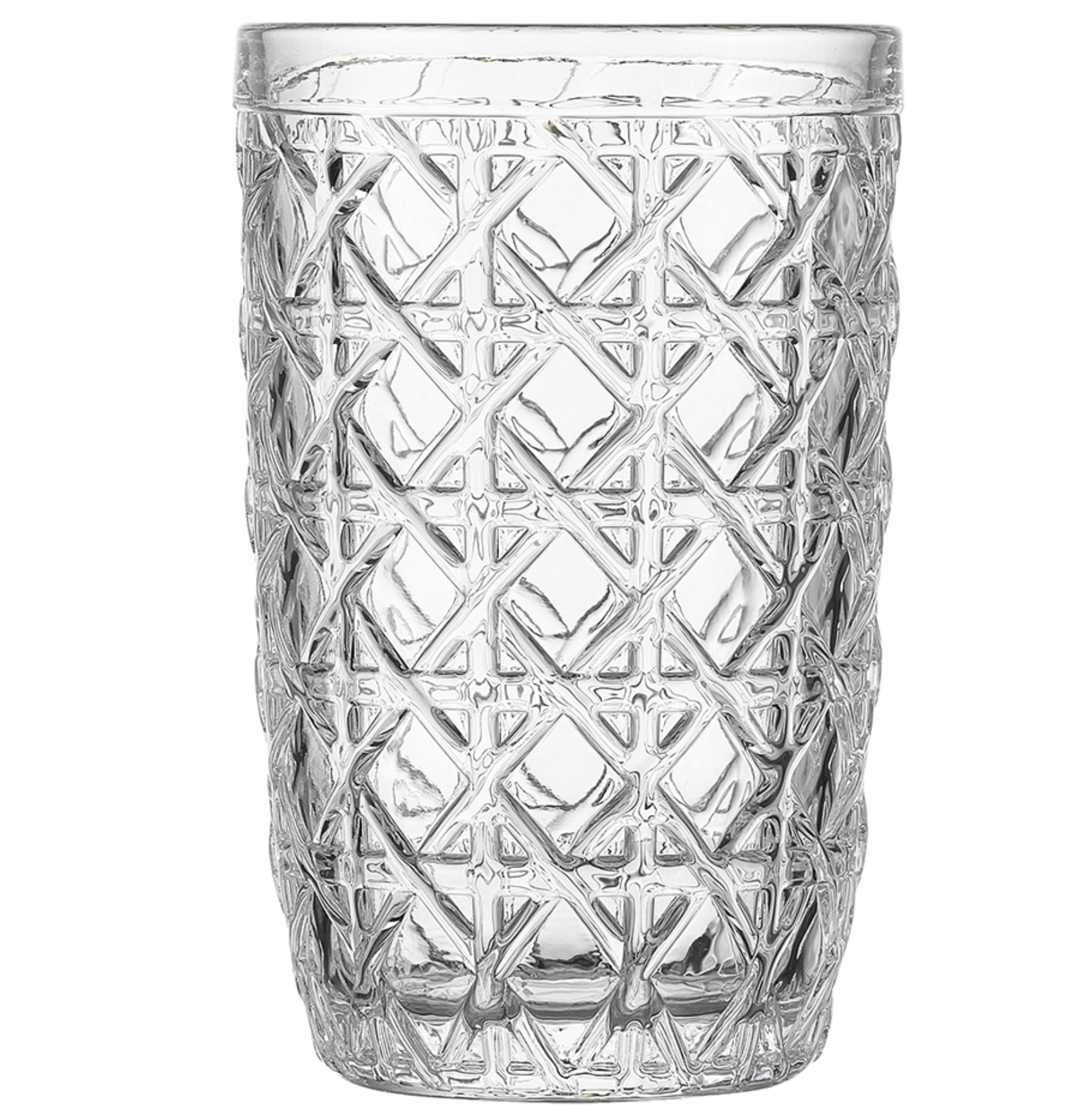 Haven & Space Berry GLASSWARE 360ml / Clear S/4 Rattan Glassware Range