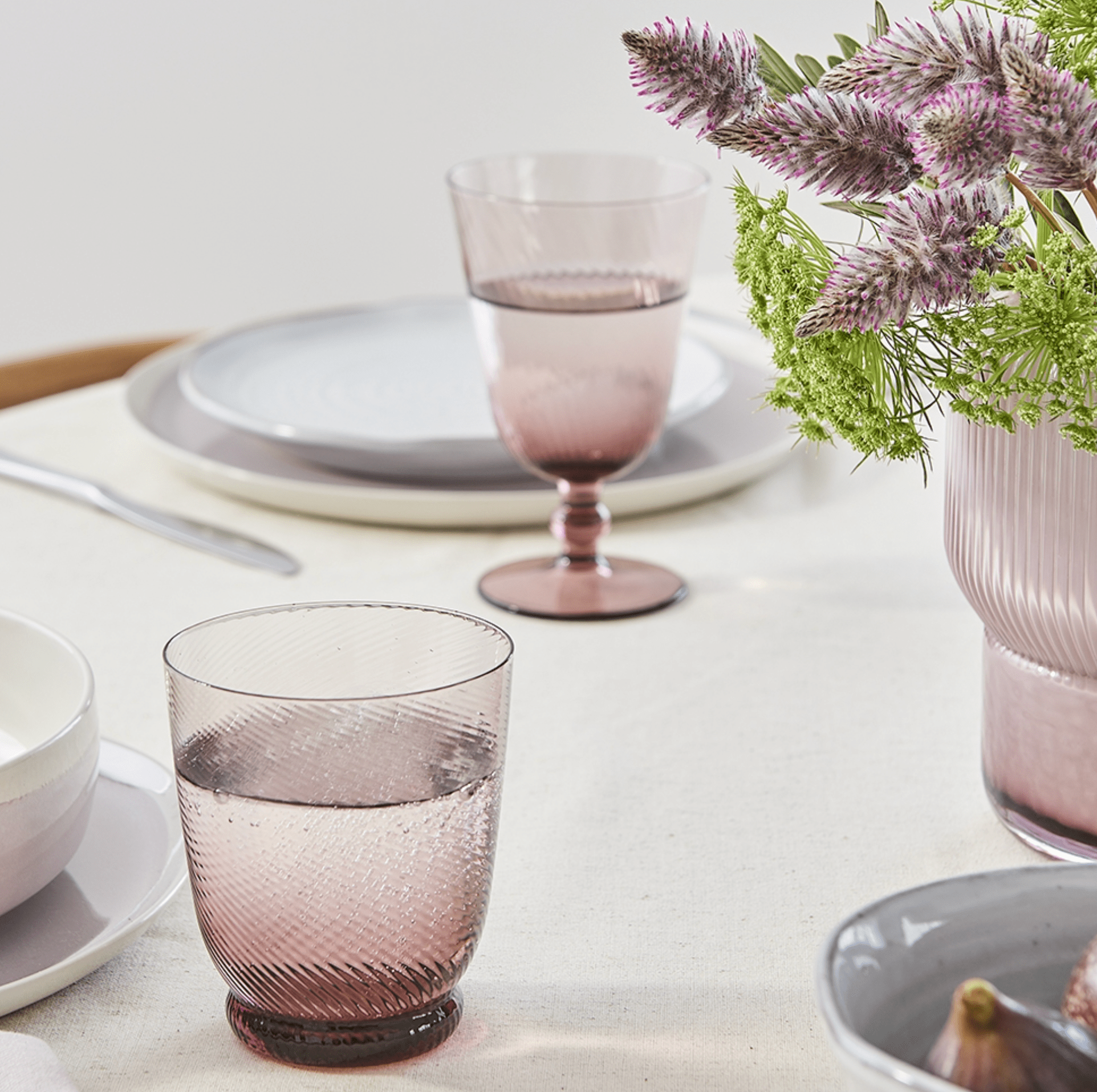 Haven & Space Berry GLASSWARE Aveline Plum S/4 Glassware Range