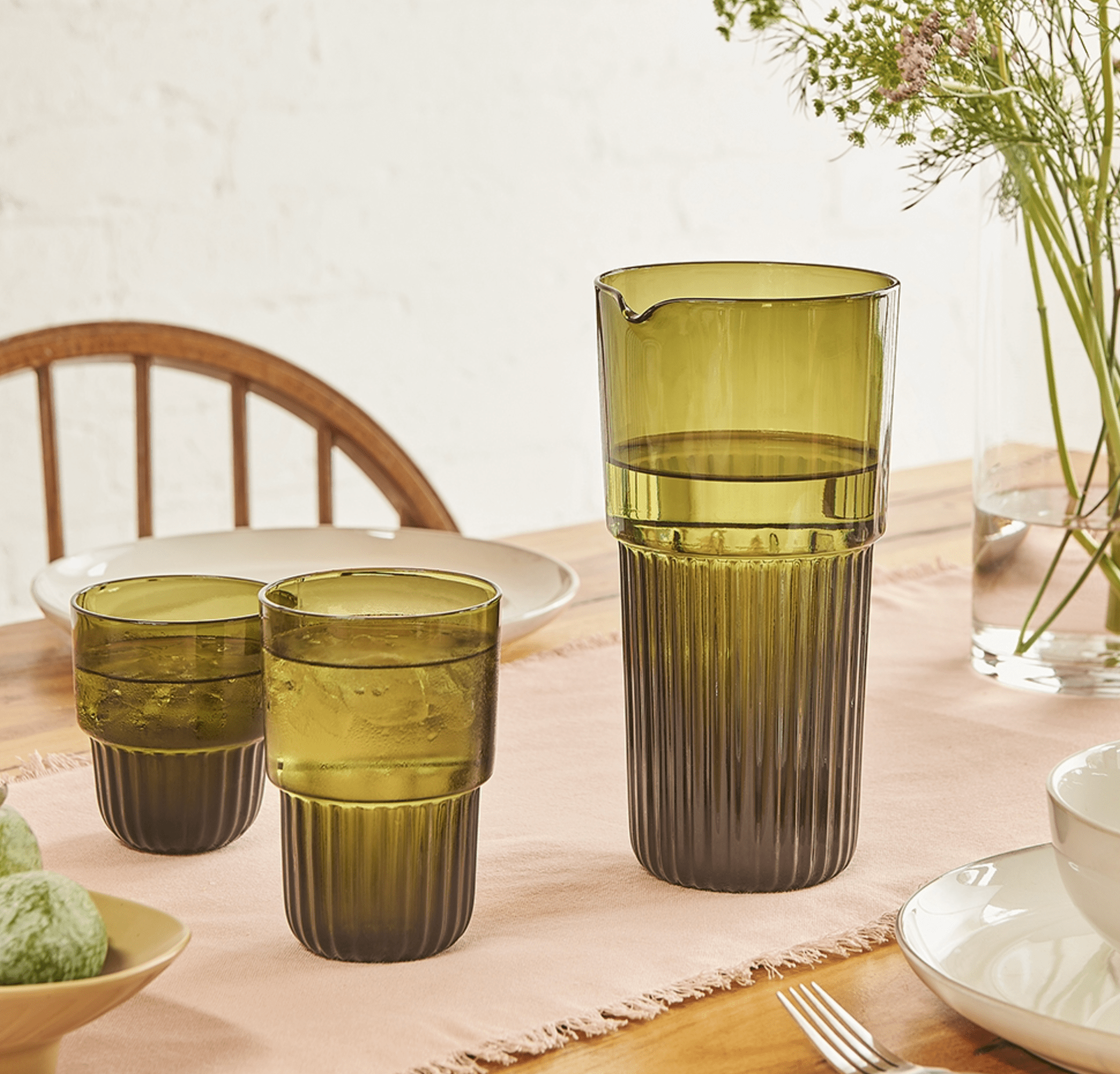 Haven & Space Berry GLASSWARE Callisto Olive S/4 Glassware Range