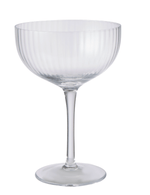 Haven & Space Berry GLASSWARE S/4 Ribbed Coupe Glasses