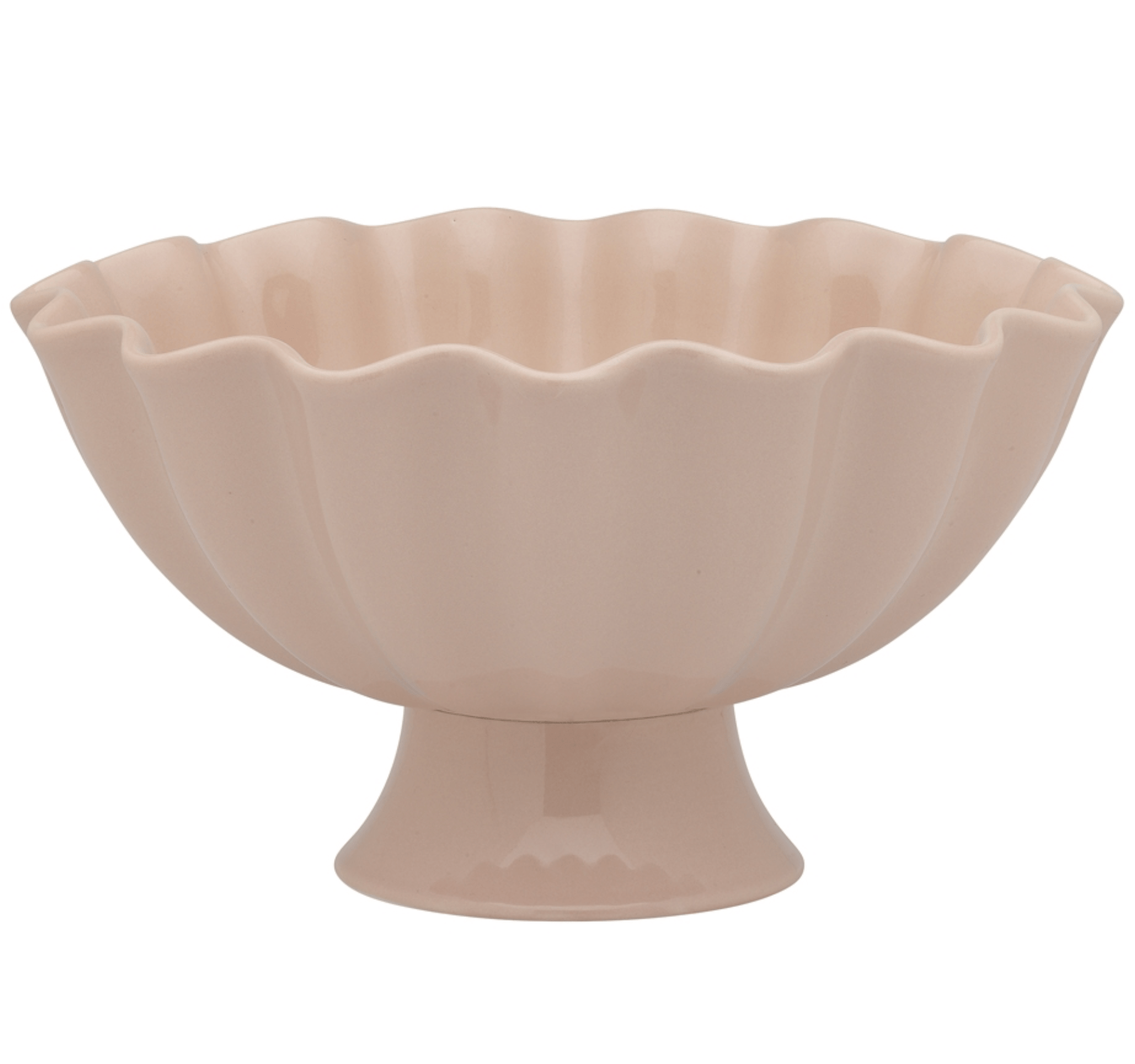 Haven & Space Berry KITCHEN 24.5cm / Pink Ruffle Footed Bowl