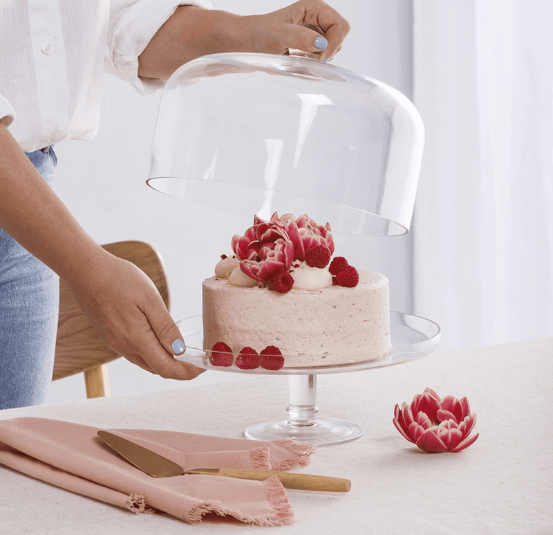 Haven & Space Berry KITCHEN 28 CM Diameter Classic Cake Stand with Dome
