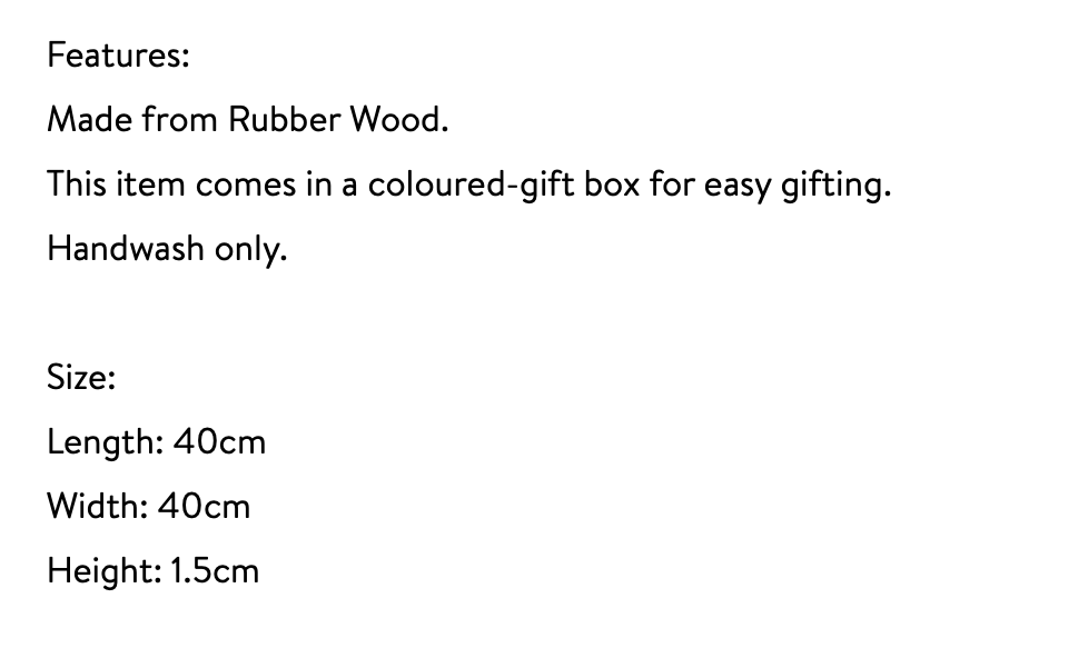 Haven & Space Berry KITCHEN 40CM Le Fromage Round Wooden cheese Board